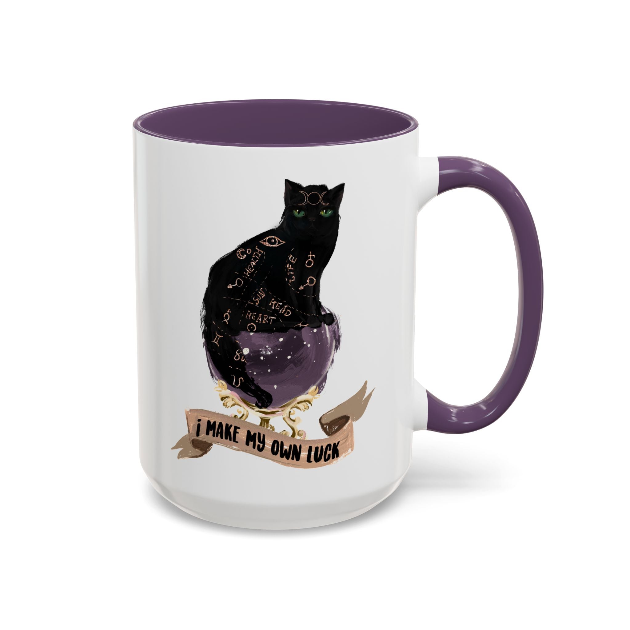 I MAKE MY OWN LUCK // 15 oz COFFEE MUG