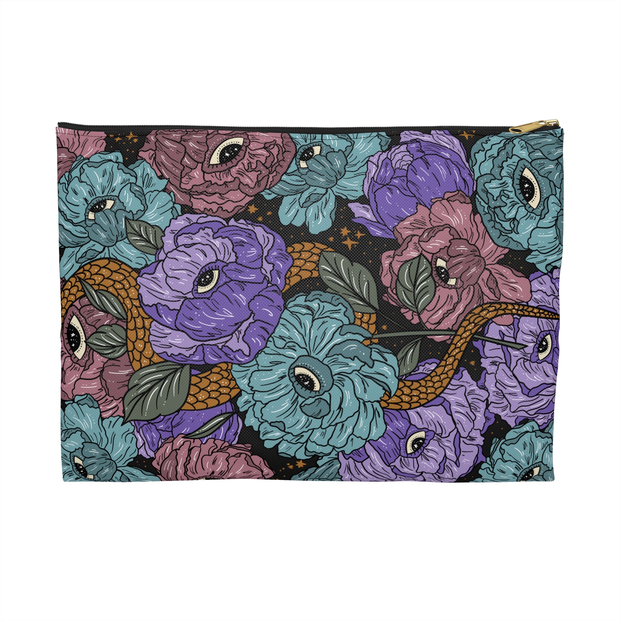 GOTHIC FLORAL // COSMETIC ZIP POUCH