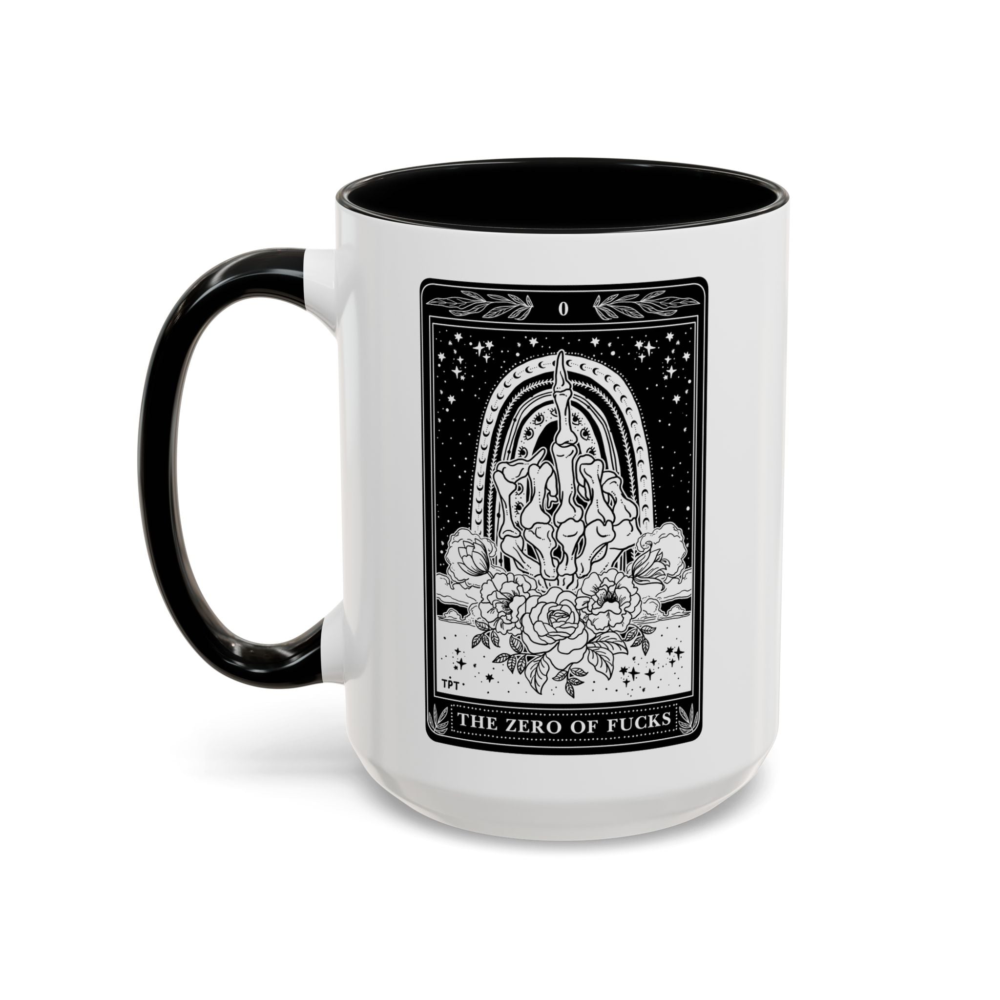 THE ZERO OF FUCKS (B&W) // 15 oz COFFEE MUG