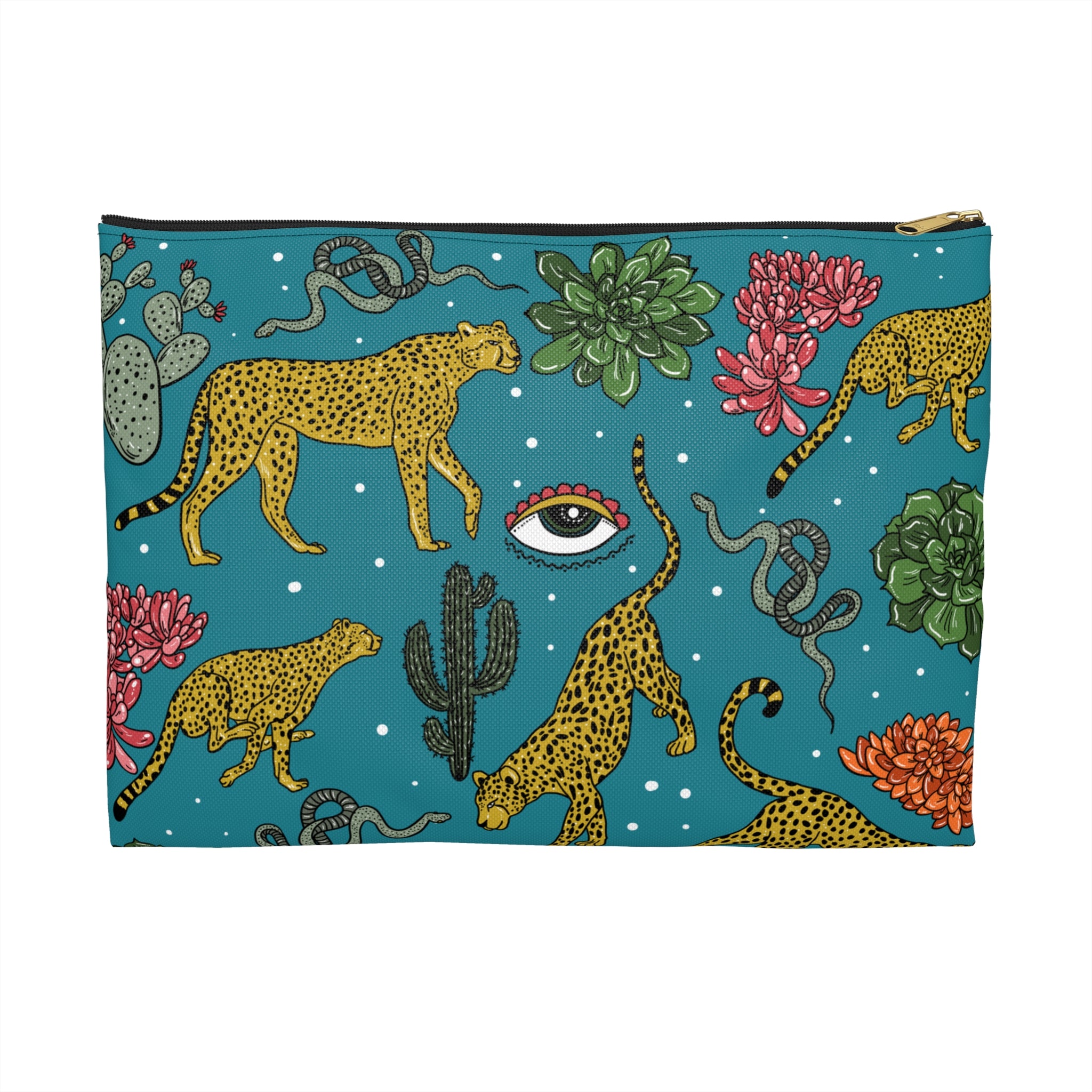 DESERT LEOPARD // COSMETIC ZIP POUCH