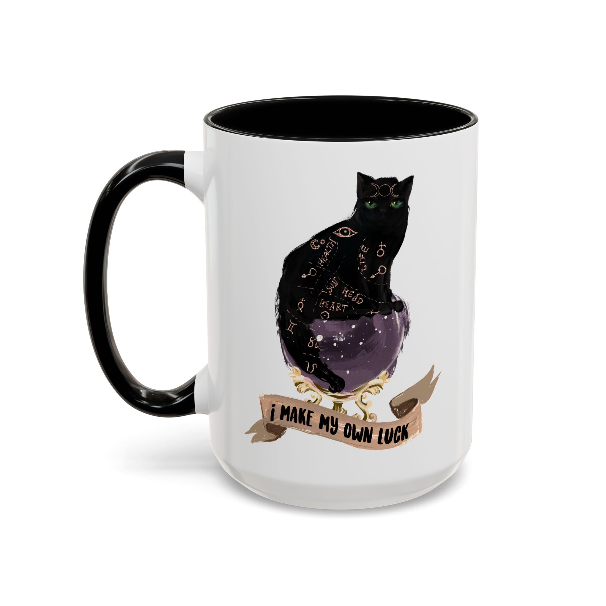 I MAKE MY OWN LUCK // 15 oz COFFEE MUG