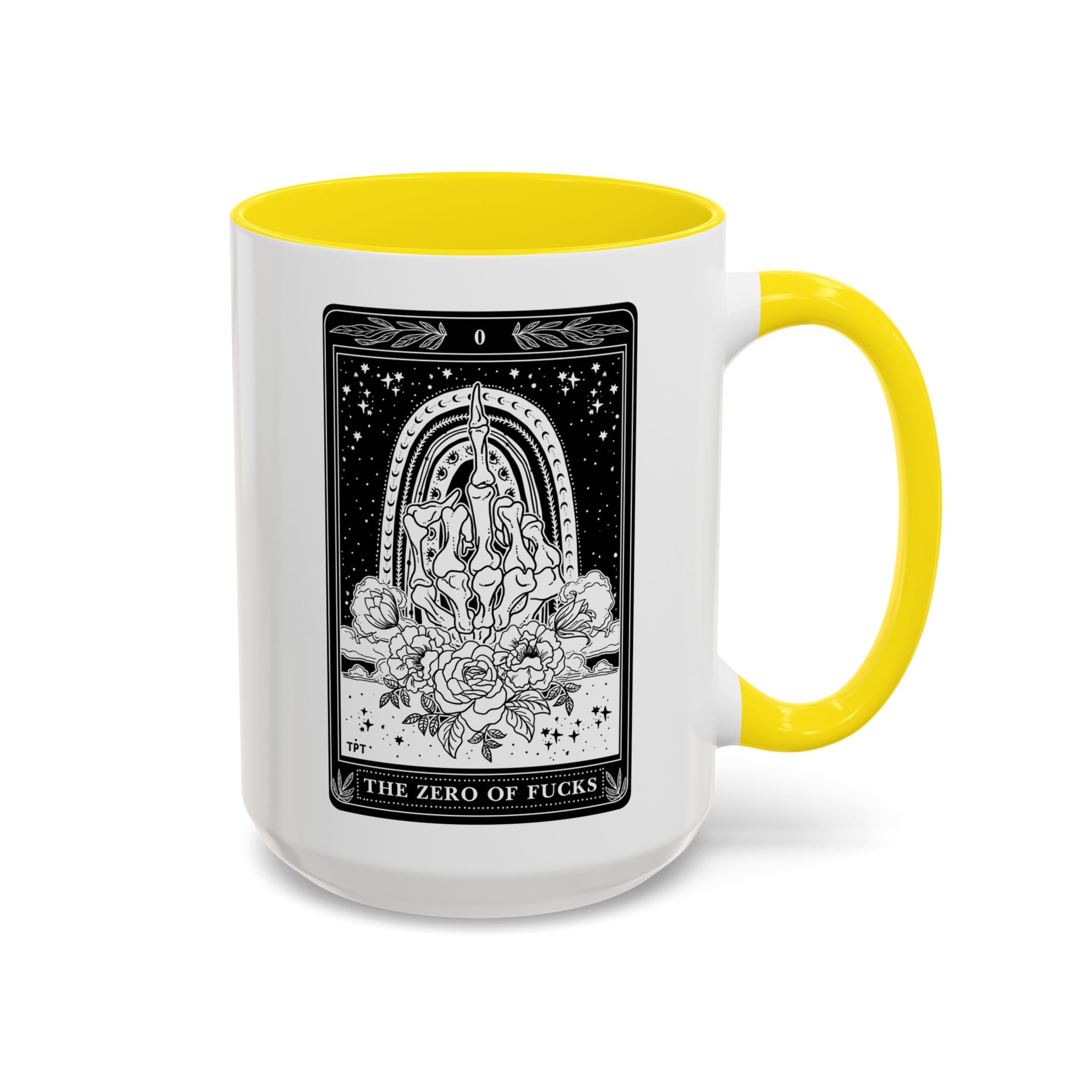 THE ZERO OF FUCKS (B&W) // 15 oz COFFEE MUG