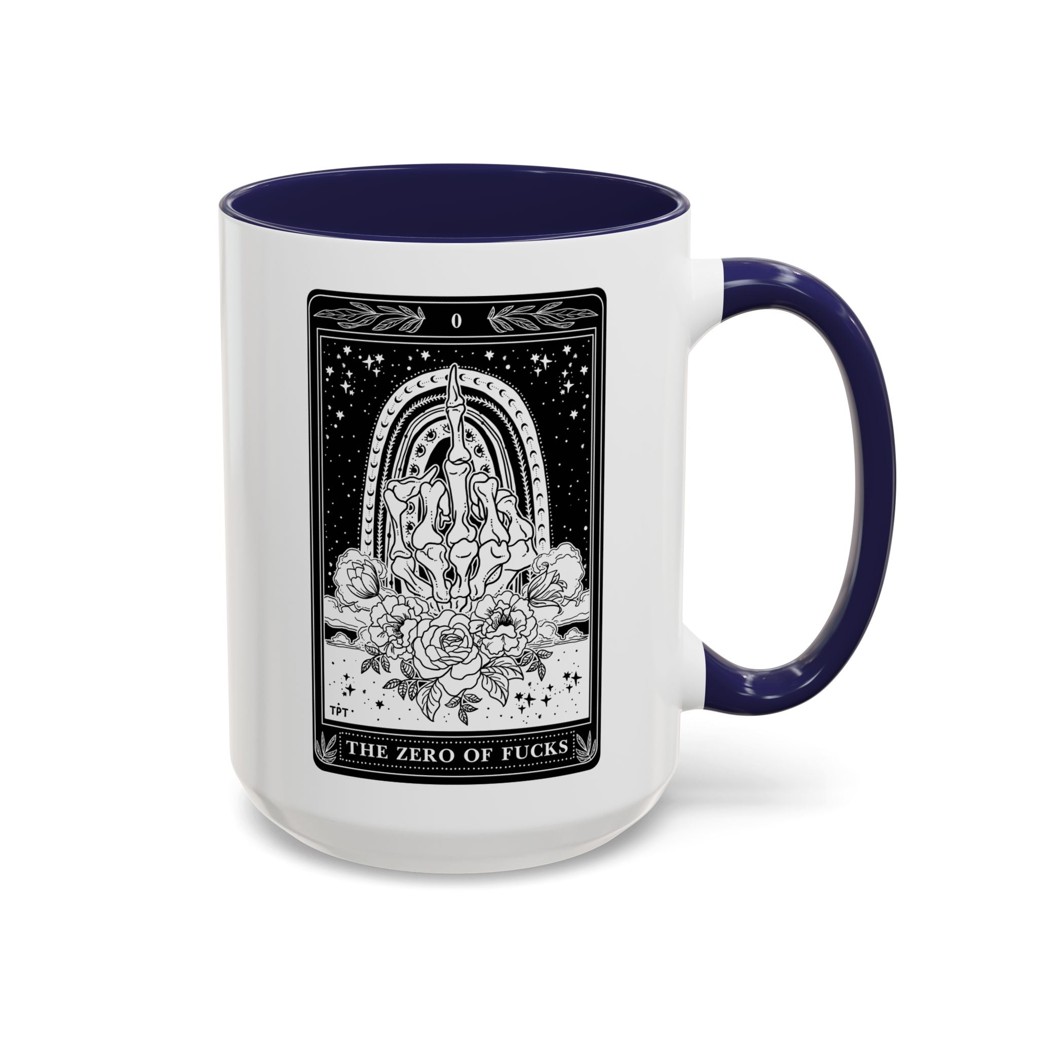 THE ZERO OF FUCKS (B&W) // 15 oz COFFEE MUG