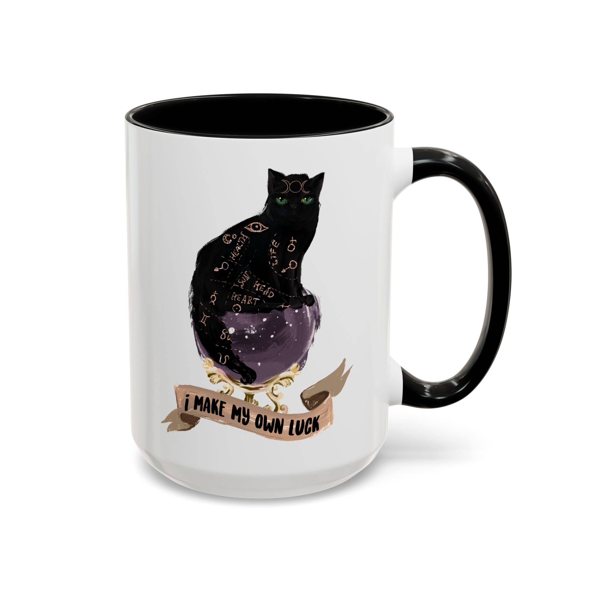 I MAKE MY OWN LUCK // 15 oz COFFEE MUG