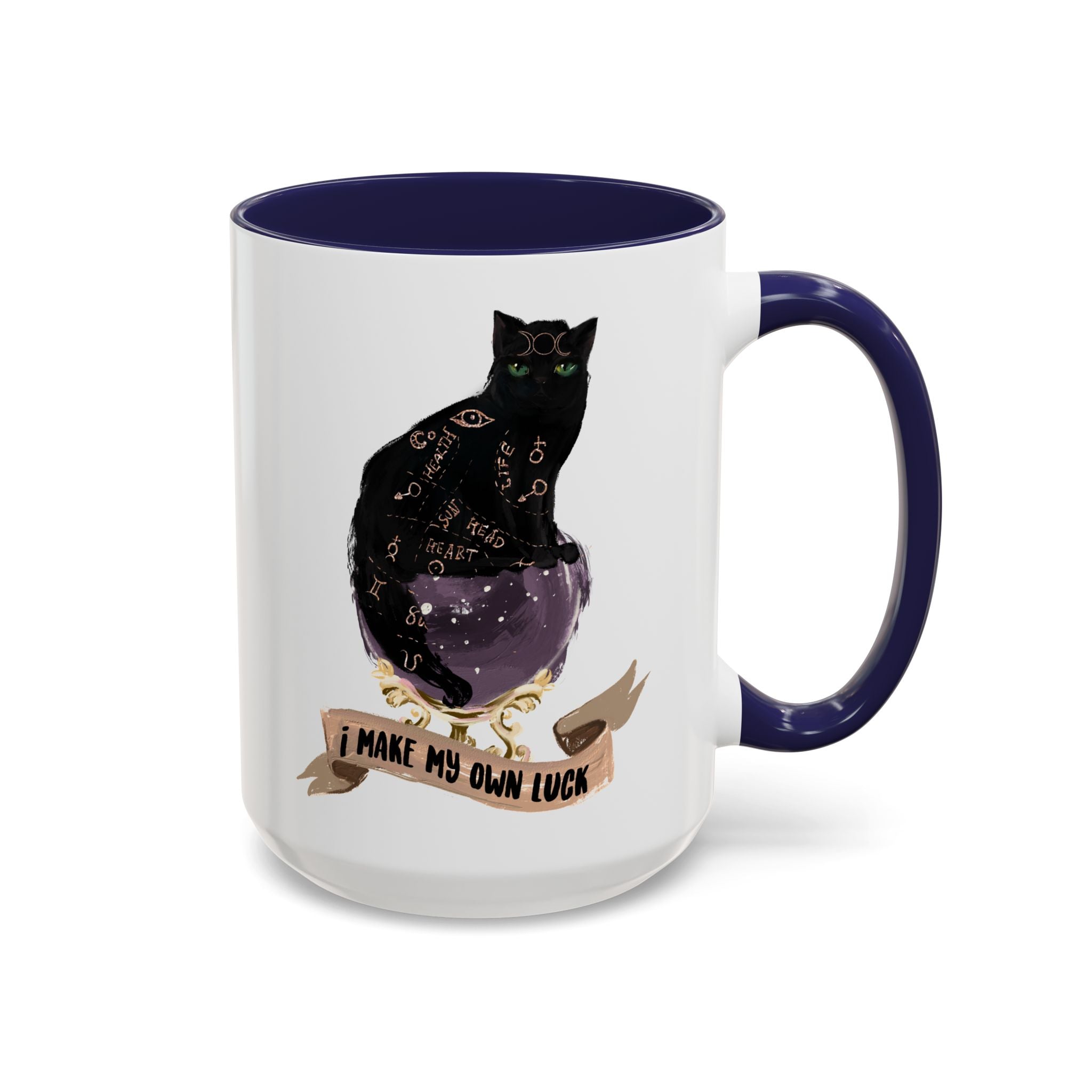 I MAKE MY OWN LUCK // 15 oz COFFEE MUG