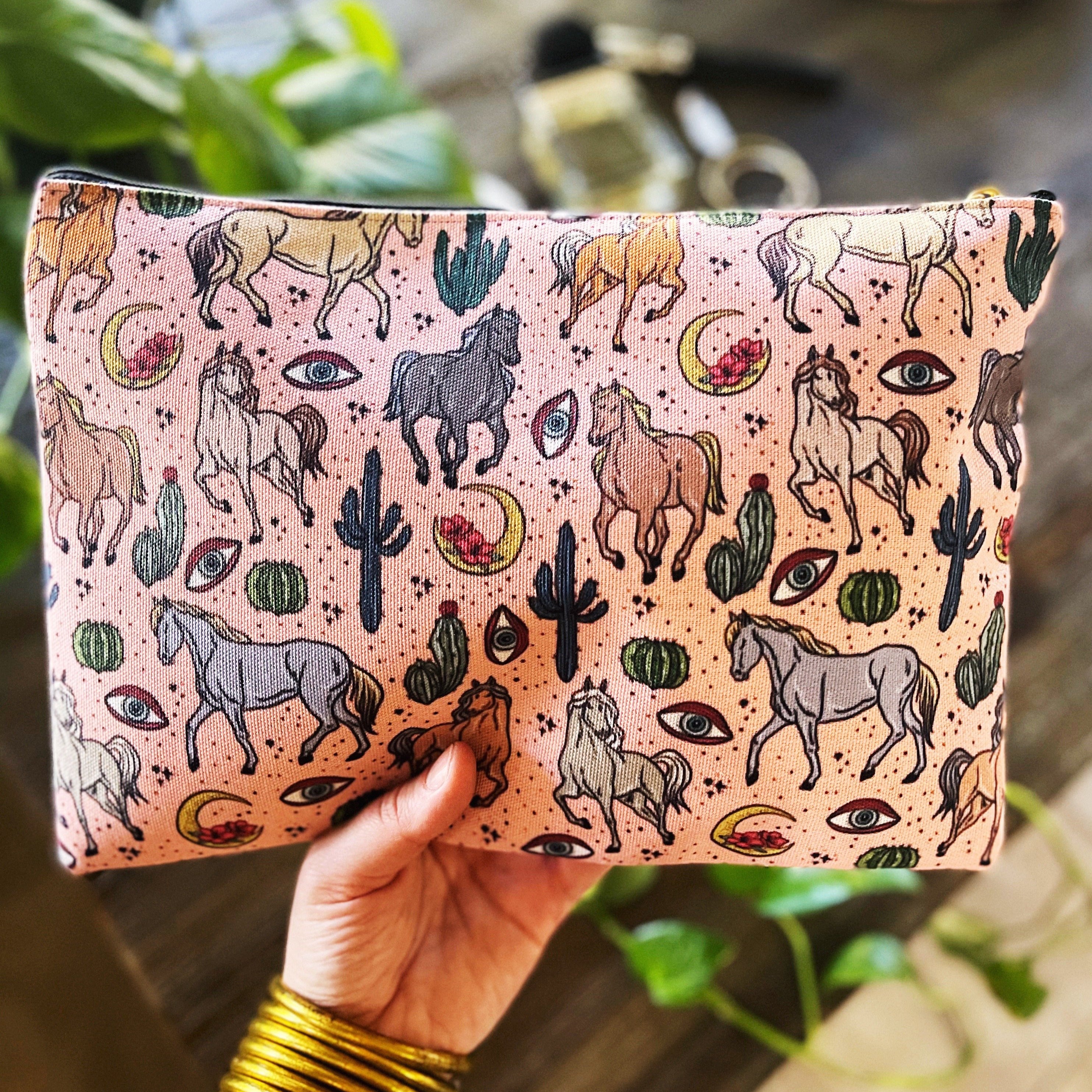 WILD HORSES // COSMETIC ZIP POUCH