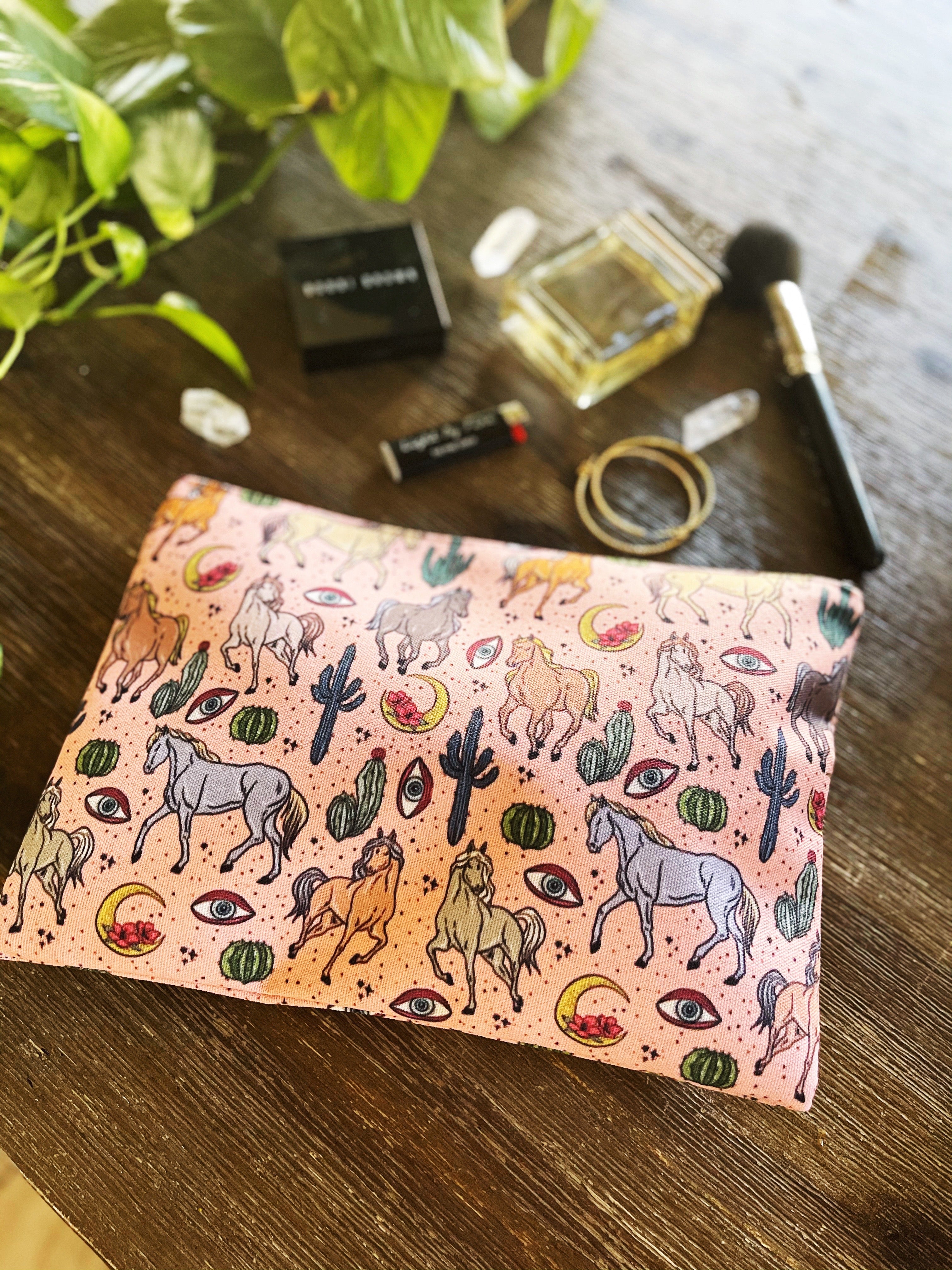 WILD HORSES // COSMETIC ZIP POUCH