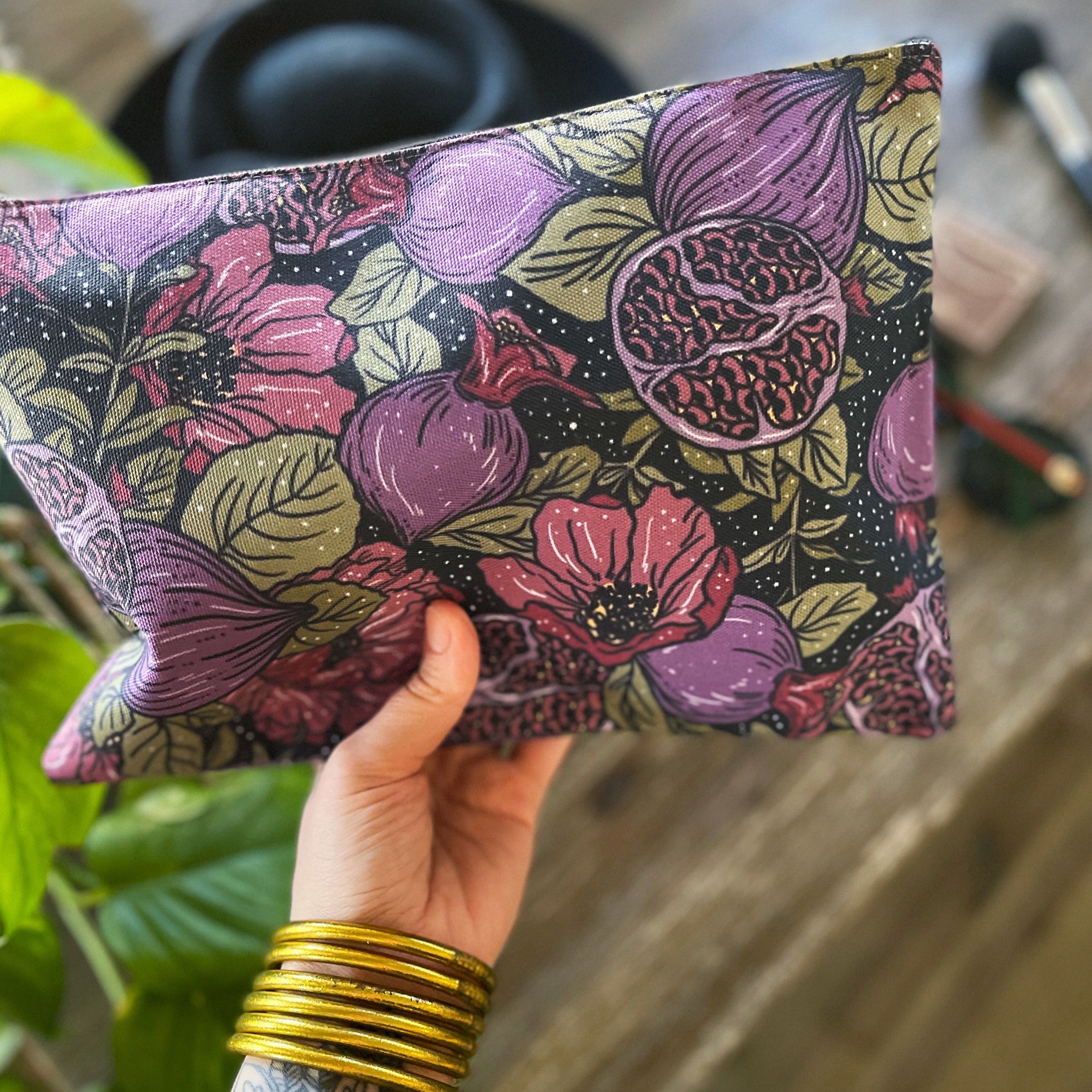POMEGRANATE // COSMETIC ZIP POUCH