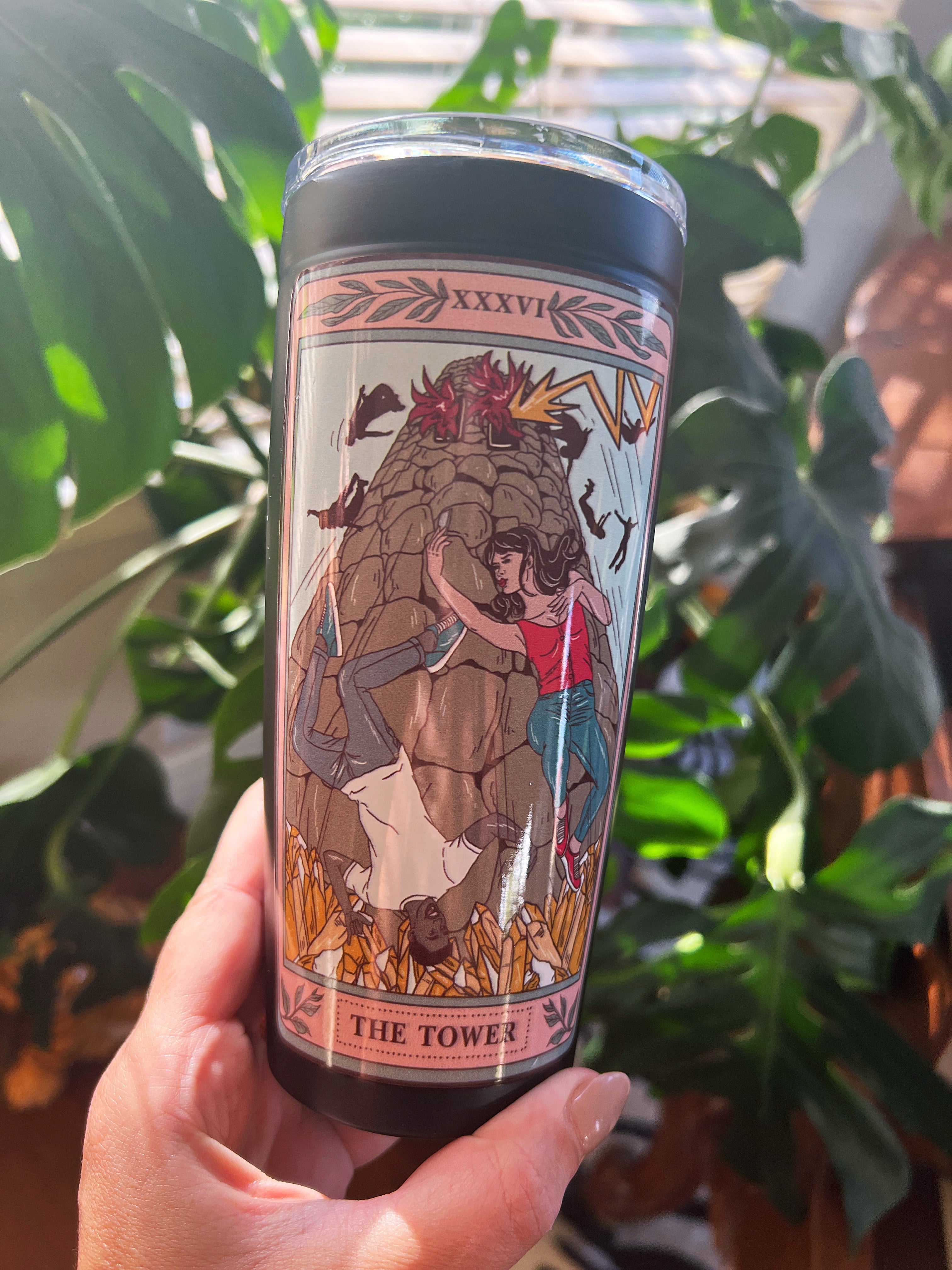 SAMPLE SALE: THE TOWER // TUMBLER (black)