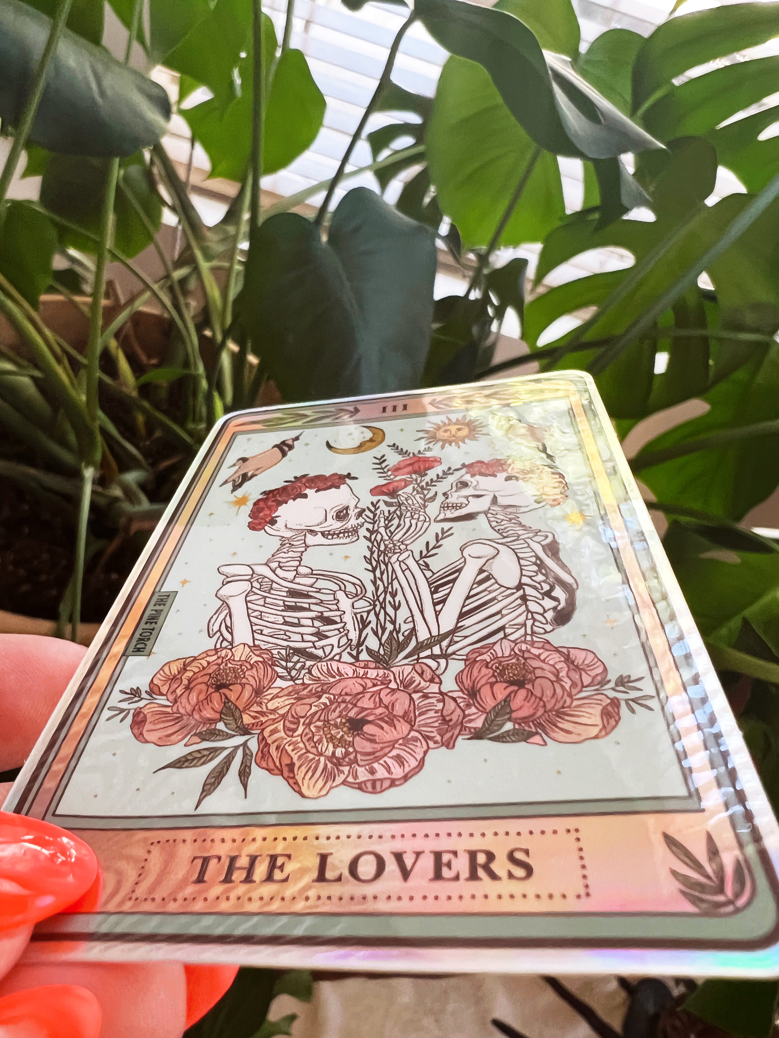 THE LESBIAN LOVERS TAROT « HOLOGRAPHIC STICKER »