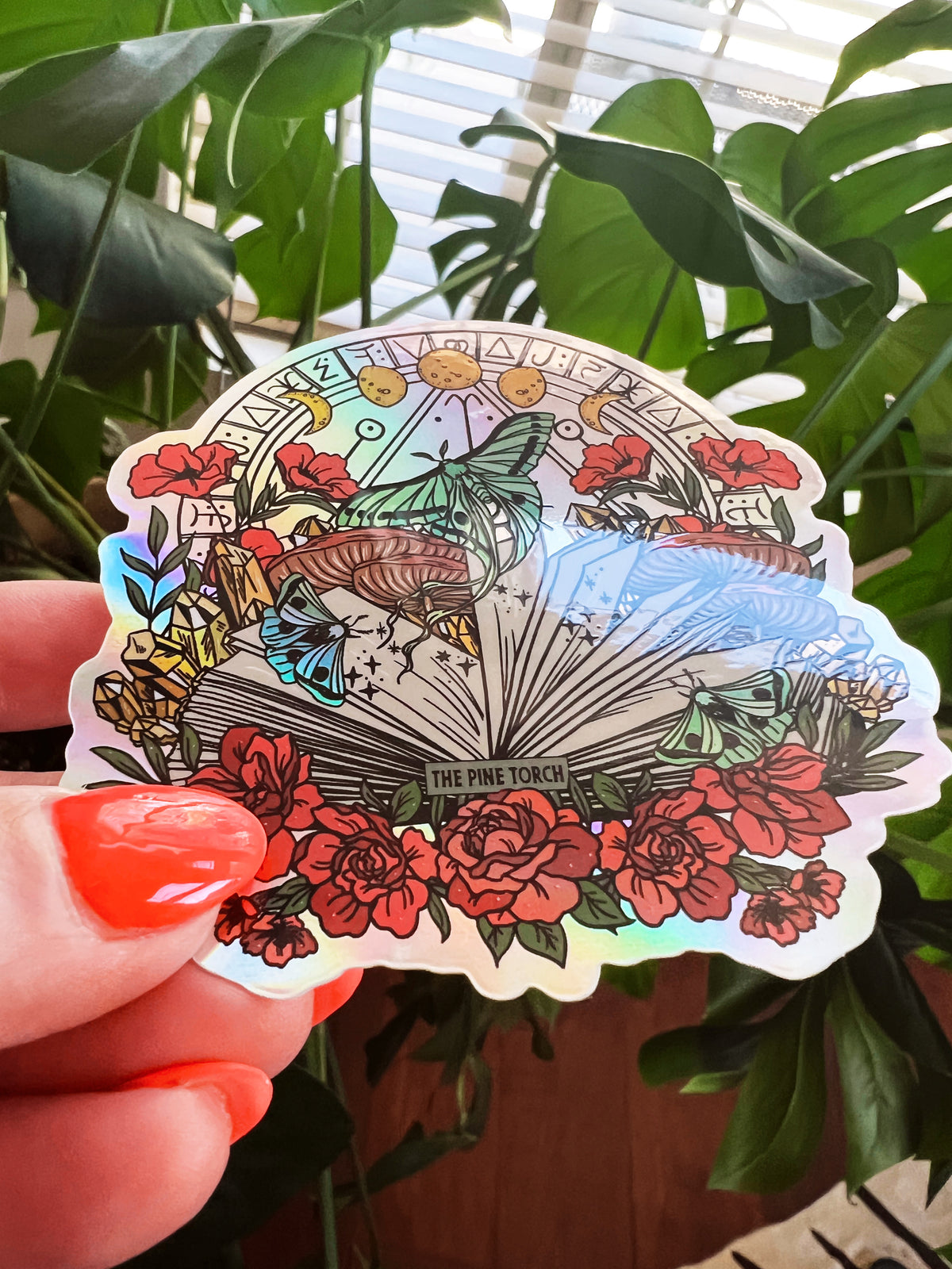 WITCHY BOOK « HOLOGRAPHIC STICKER » The Pine Torch