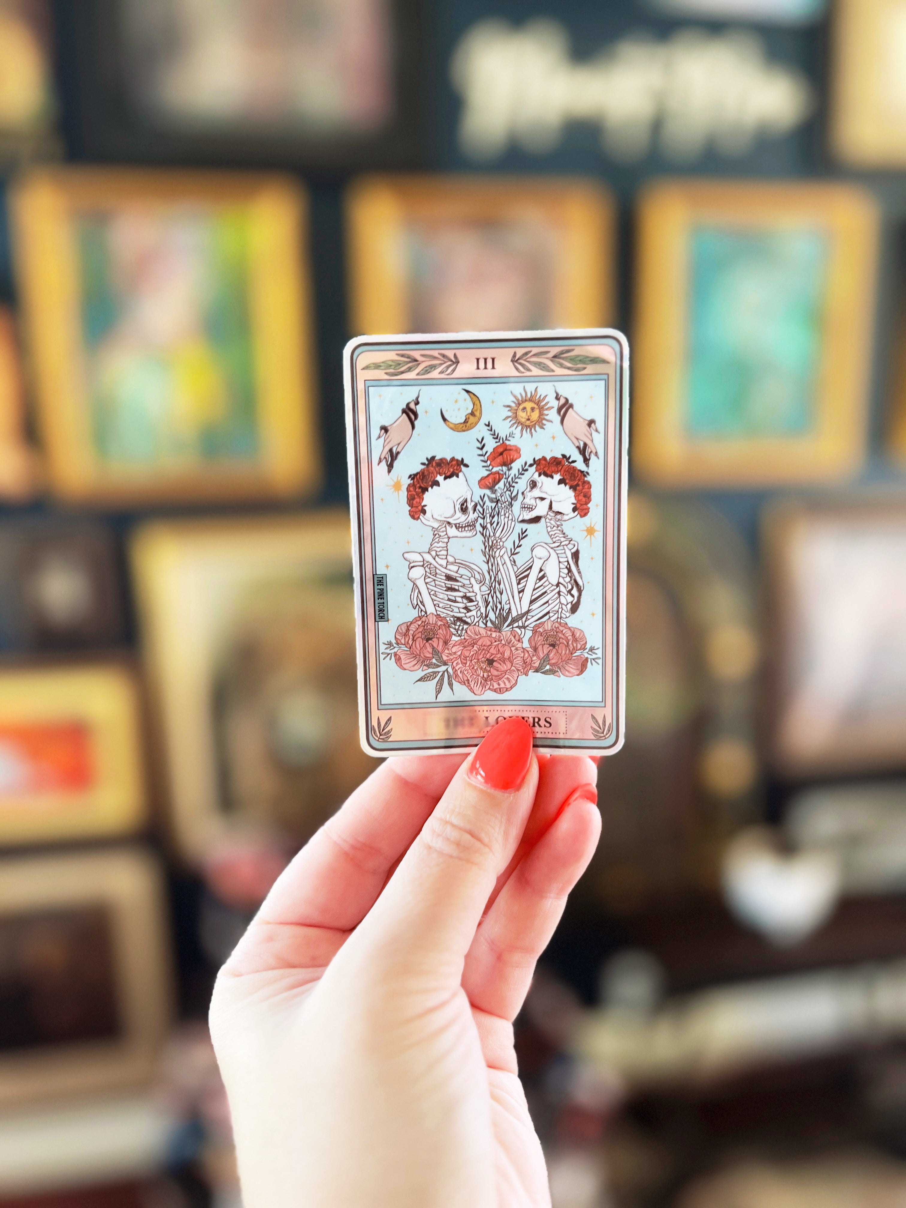 THE LESBIAN LOVERS TAROT « HOLOGRAPHIC STICKER »