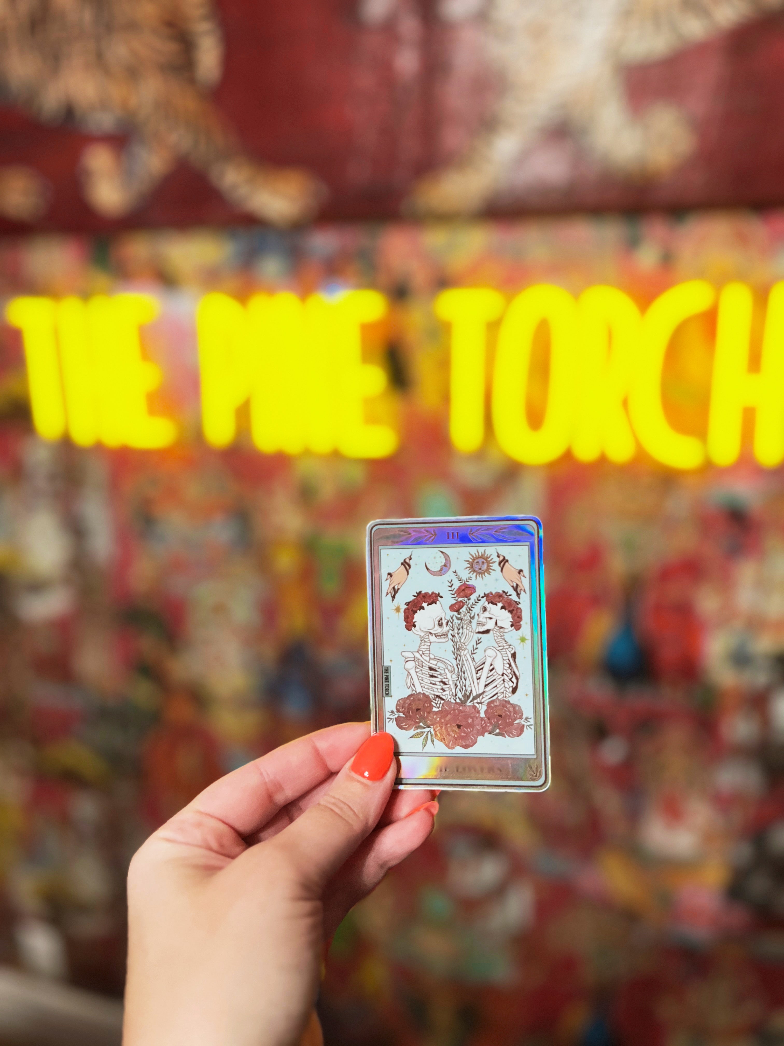 THE LESBIAN LOVERS TAROT « HOLOGRAPHIC STICKER »