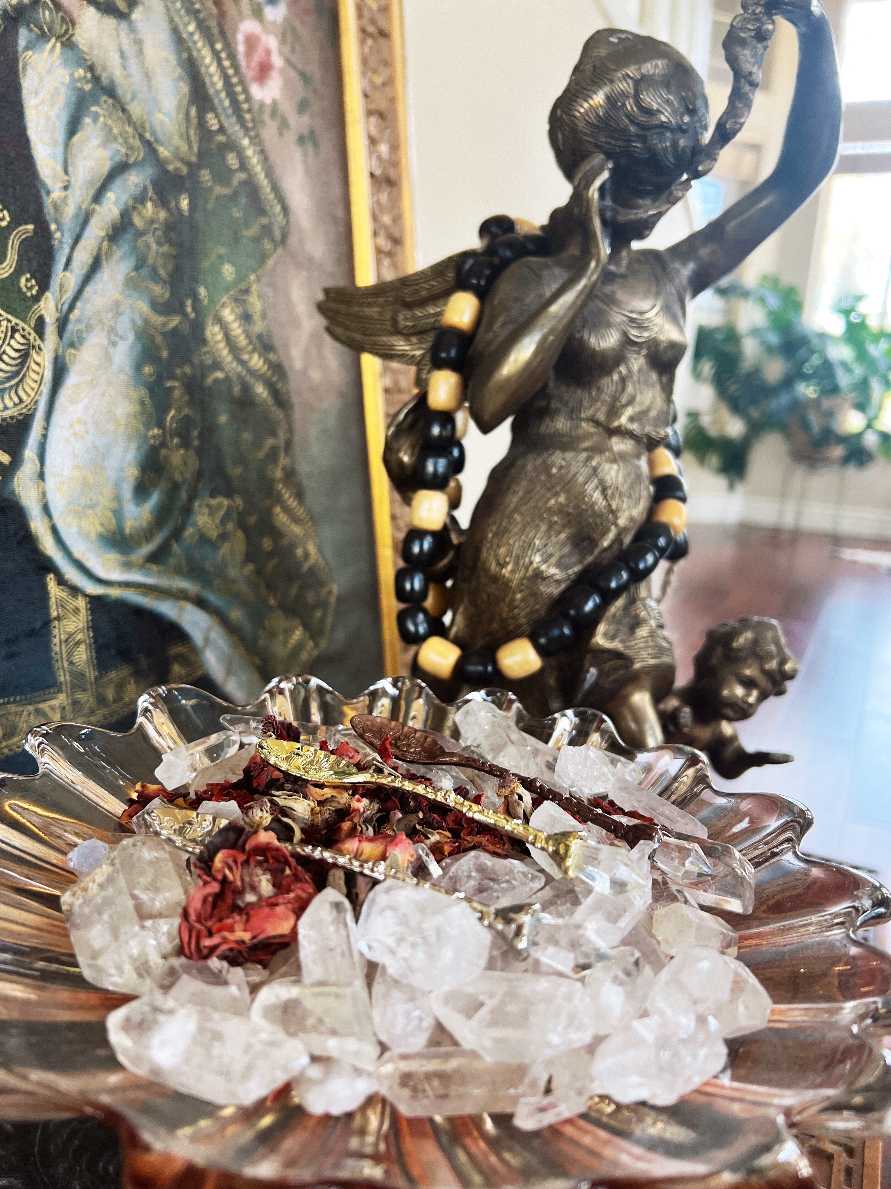 << RITUAL CRYSTAL ADORNED >> MINI TEA SPOON