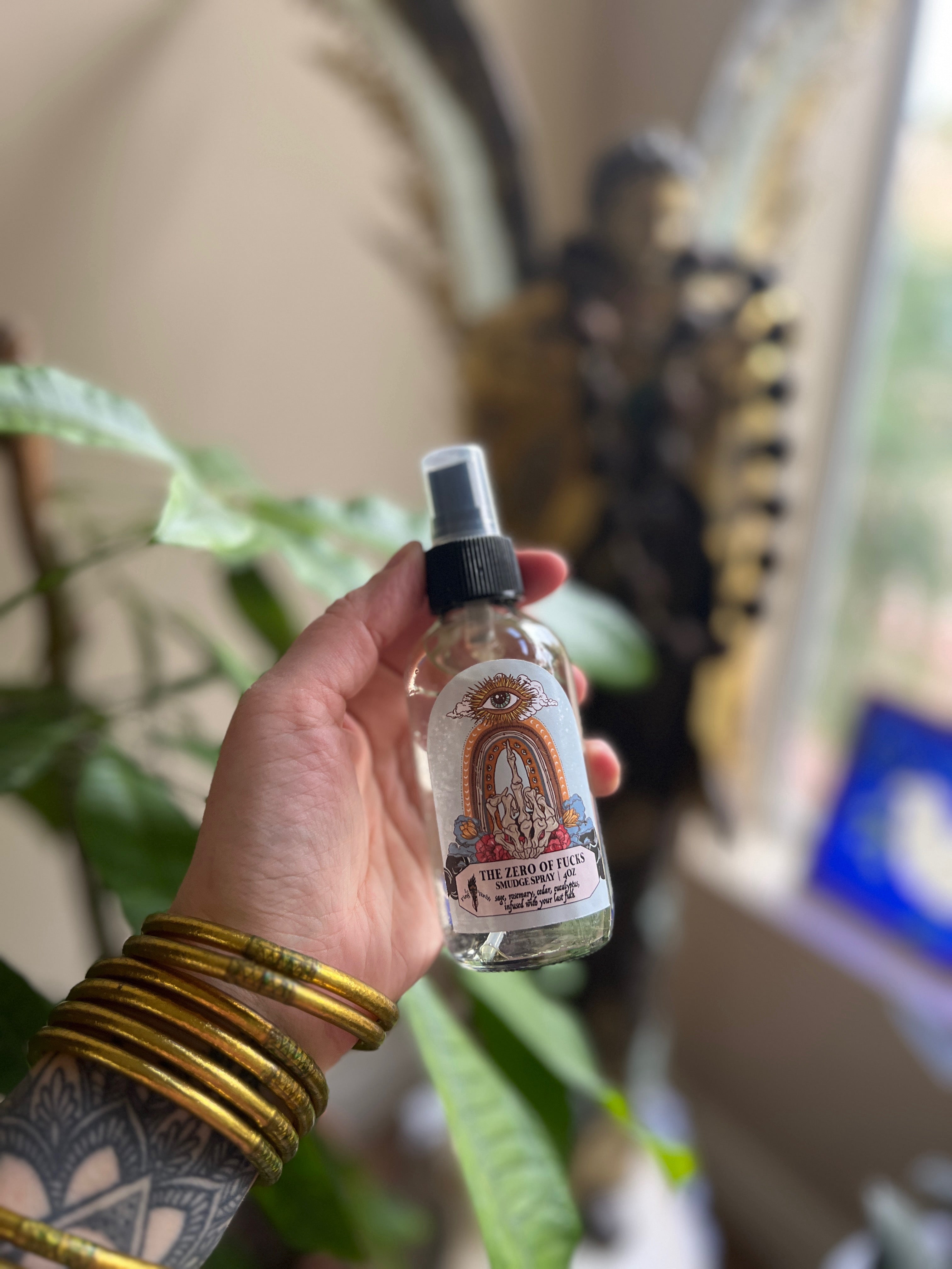 THE ZERO OF F*CKS << CRYSTAL INFUSED SMUDGE SPRAY >>