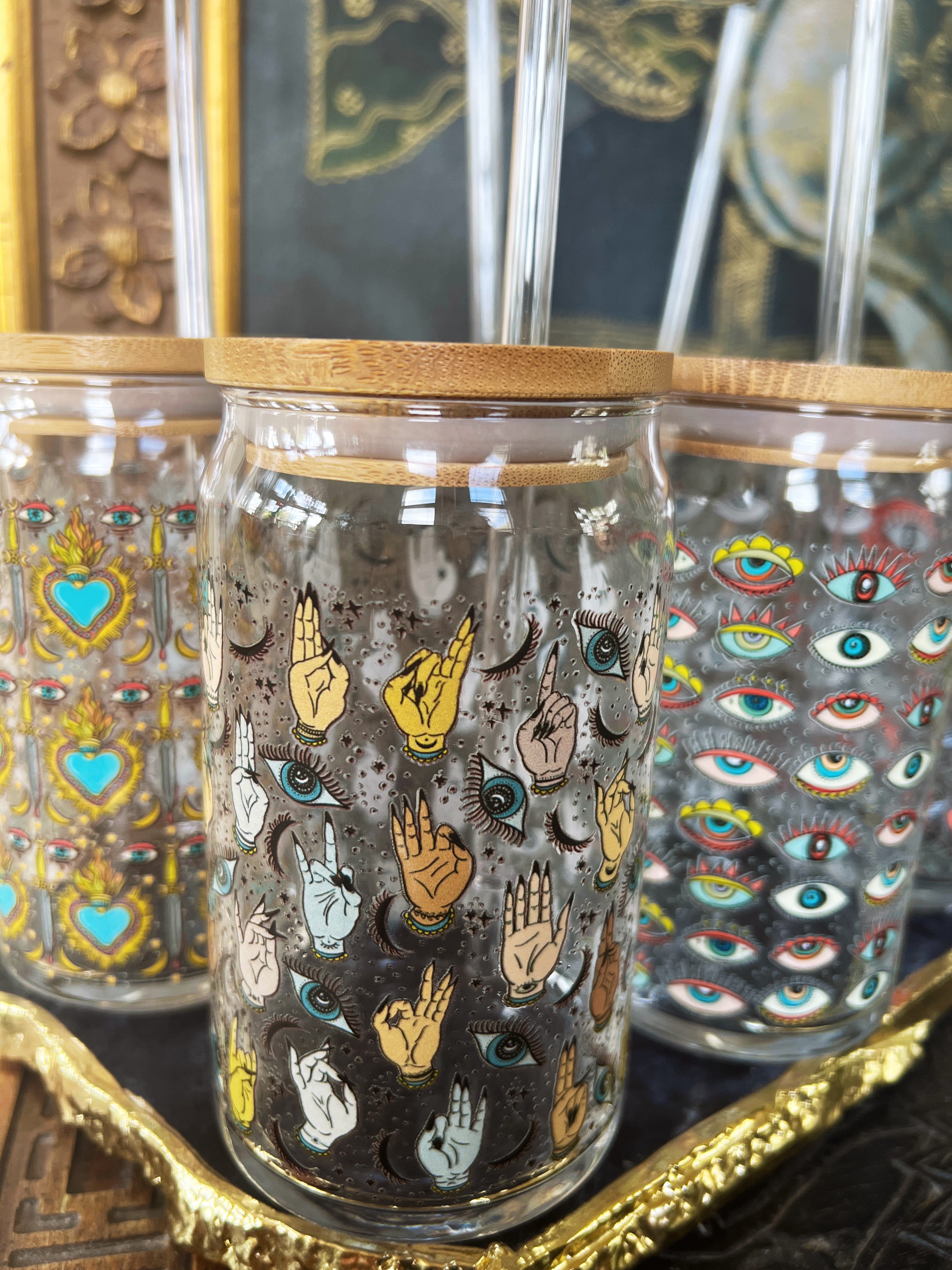 MUDRA MOOD // GLASS TUMBLER WITH STRAW