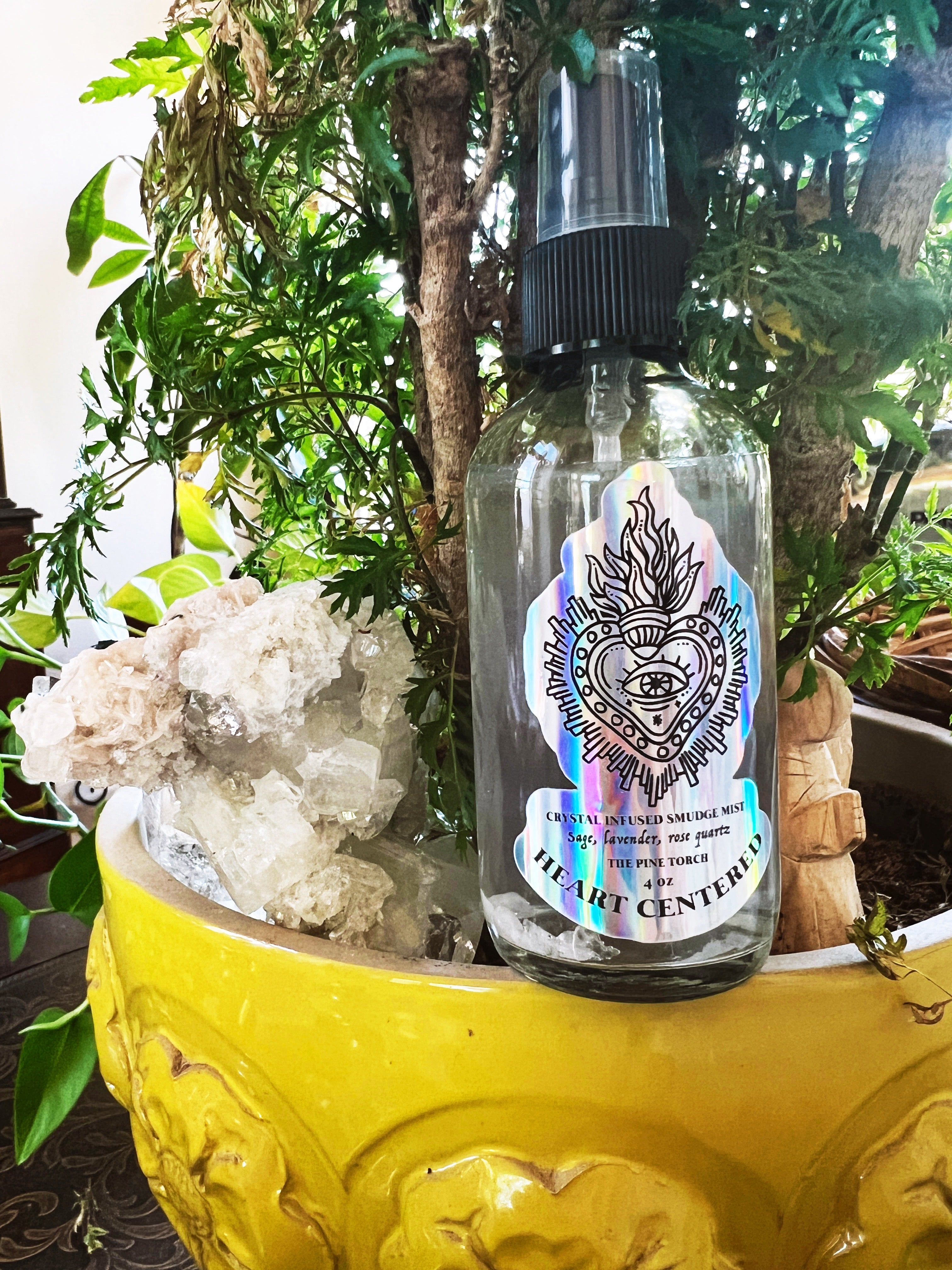 HEART CENTERED << CRYSTAL INFUSED SMUDGE MIST >>