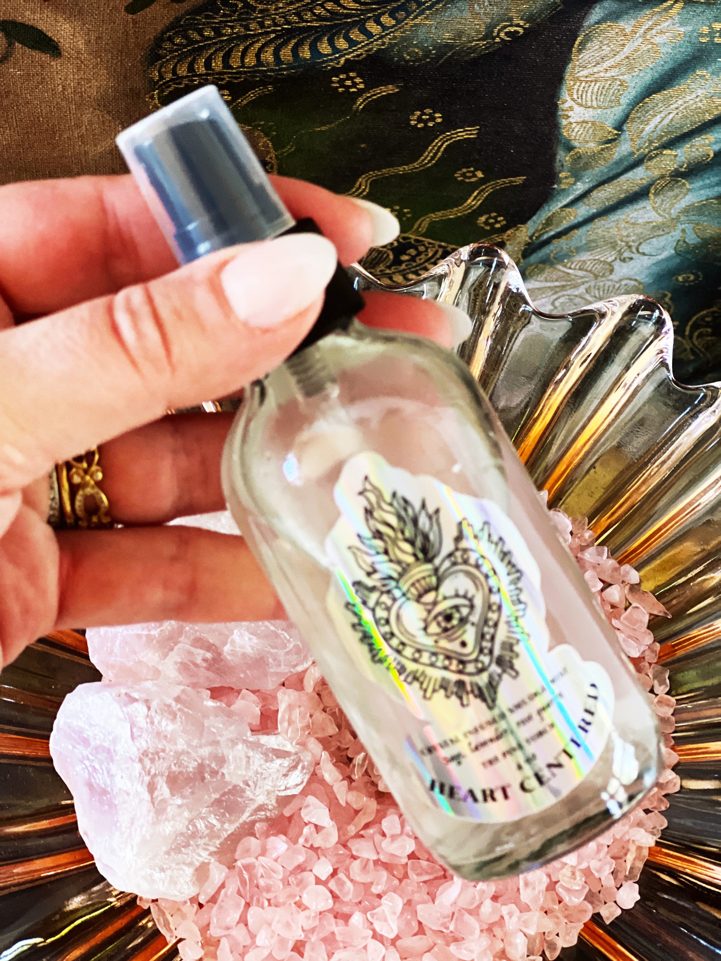HEART CENTERED << CRYSTAL INFUSED SMUDGE MIST >>