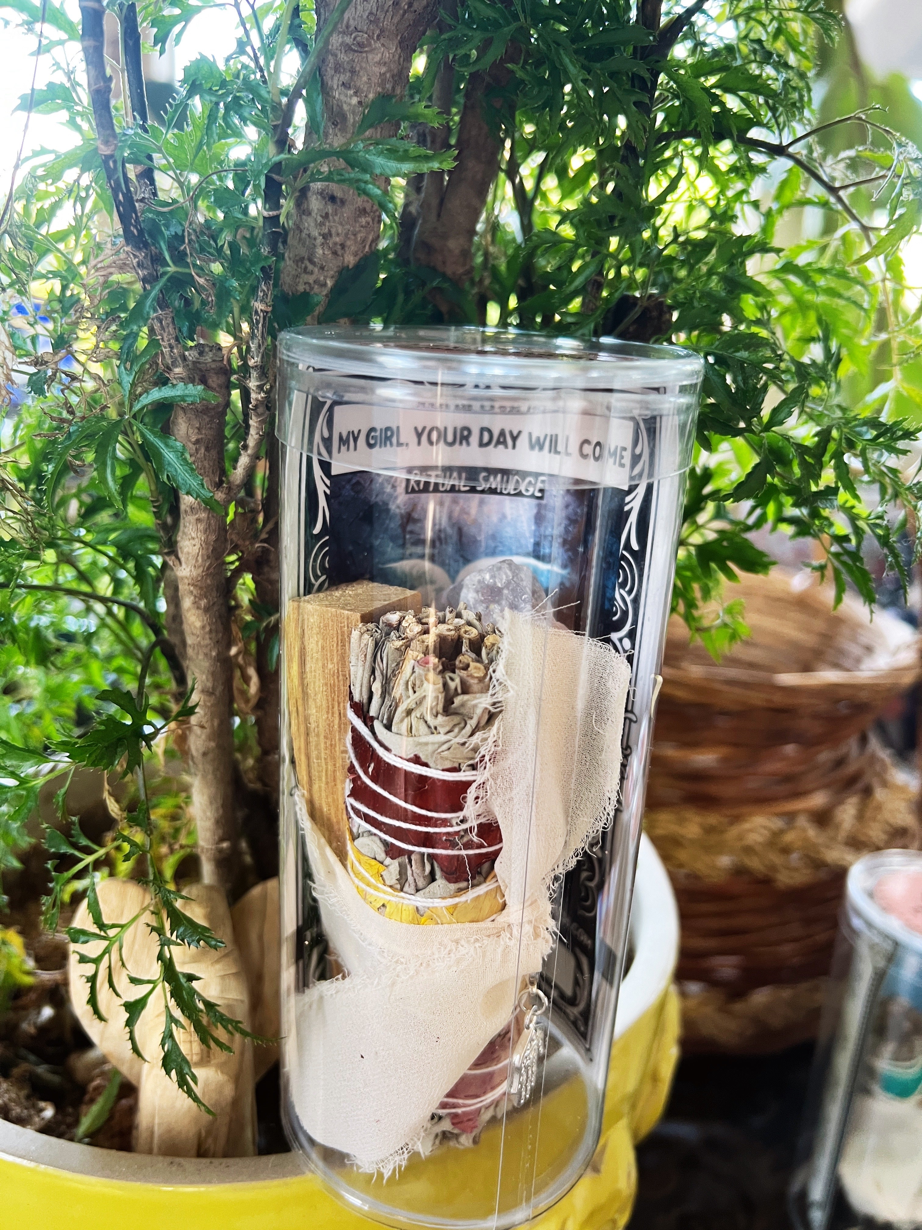 YOUR DAY WILL COME << WHITE SAGE WITH ROSES, PALO SANTO, ROSE QUARTZ >> RITUAL KIT
