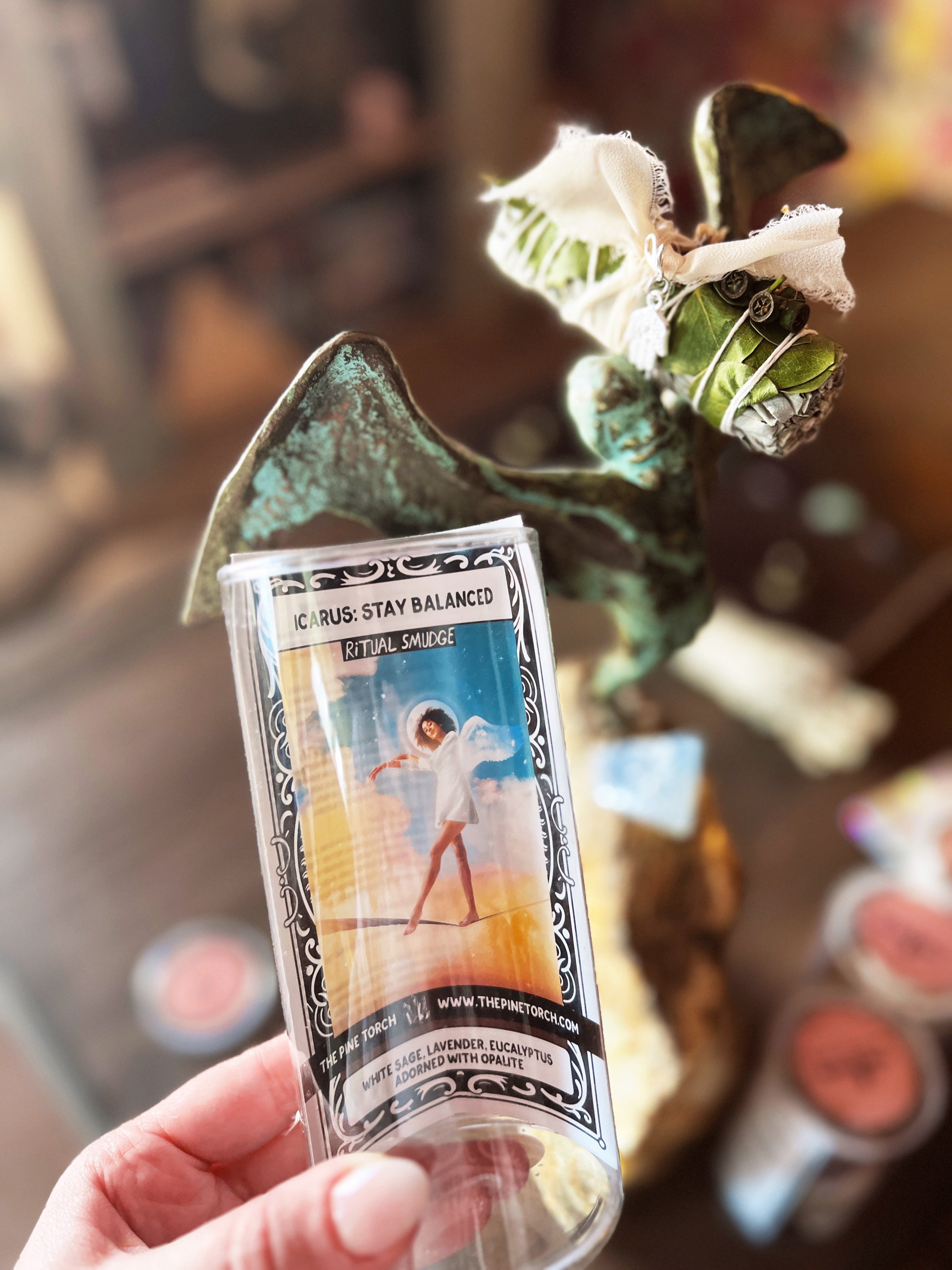 ICARUS: STAY BALANCED << EUCALYPTUS LAVENDER SAGE WITH OPALITE >> RITUAL KIT