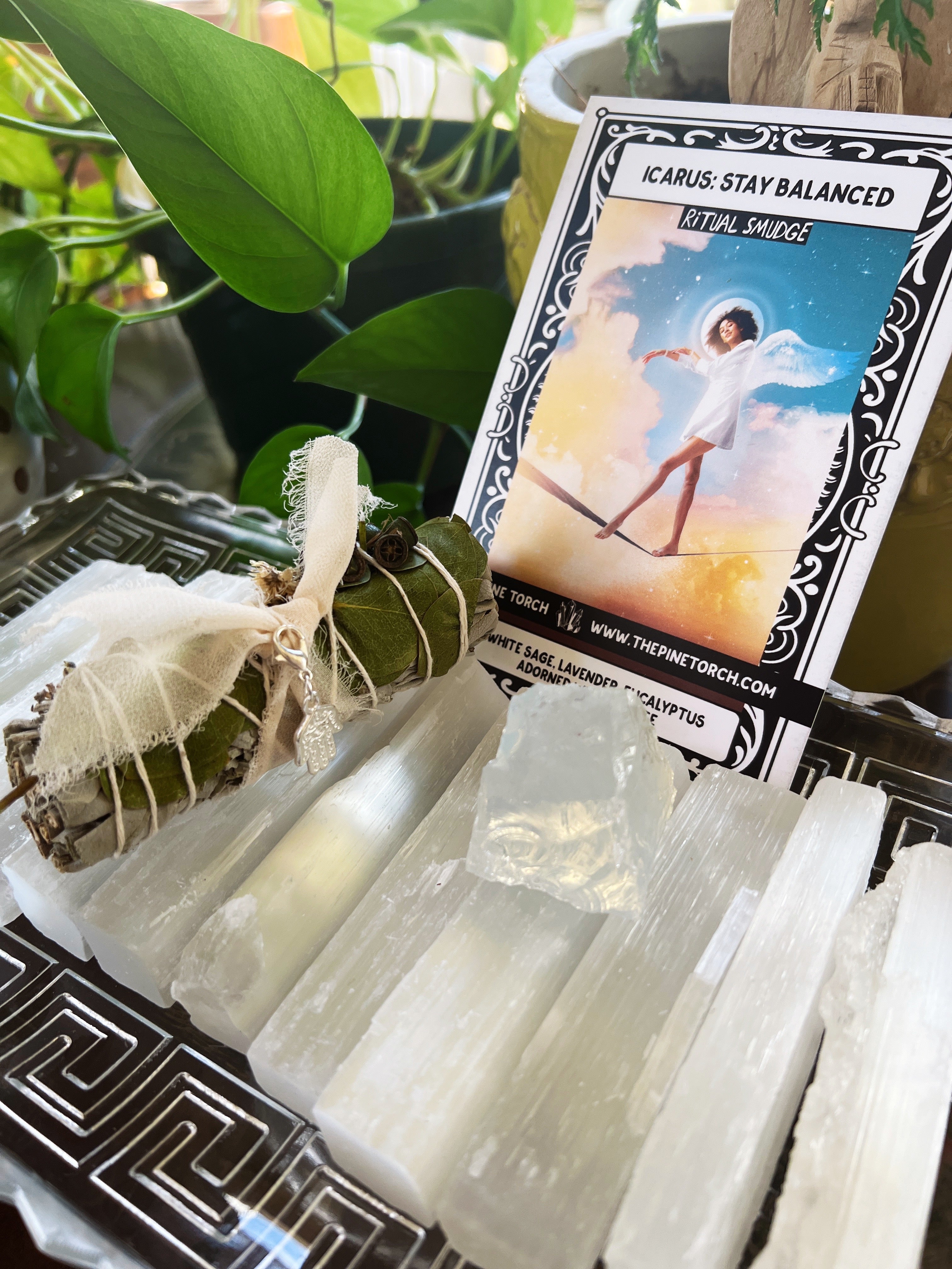 ICARUS: STAY BALANCED << EUCALYPTUS LAVENDER SAGE WITH OPALITE >> RITUAL KIT
