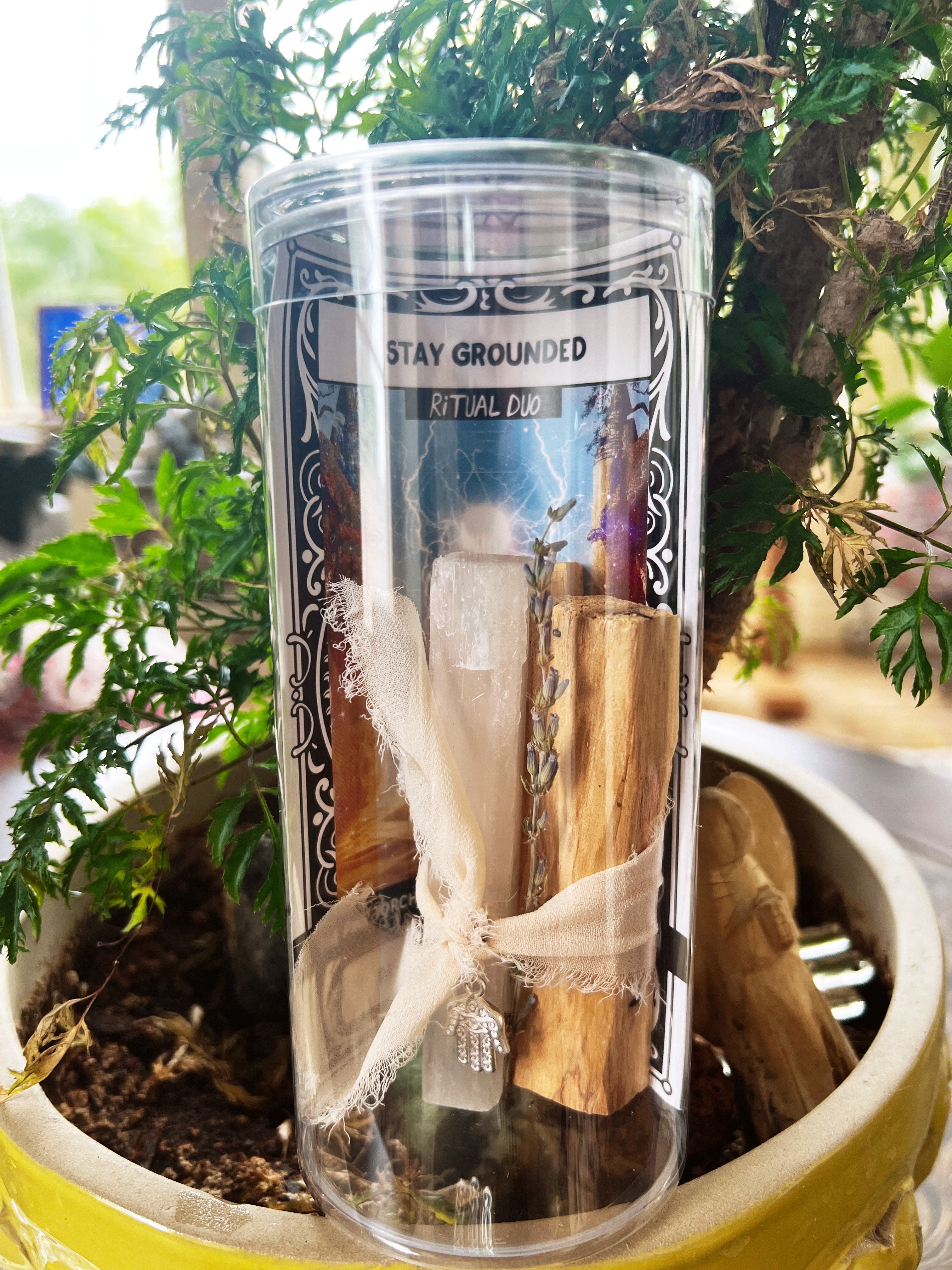 STAY GROUNDED << PALO SANTO, SELENITE, LAVENDER >> RITUAL KIT