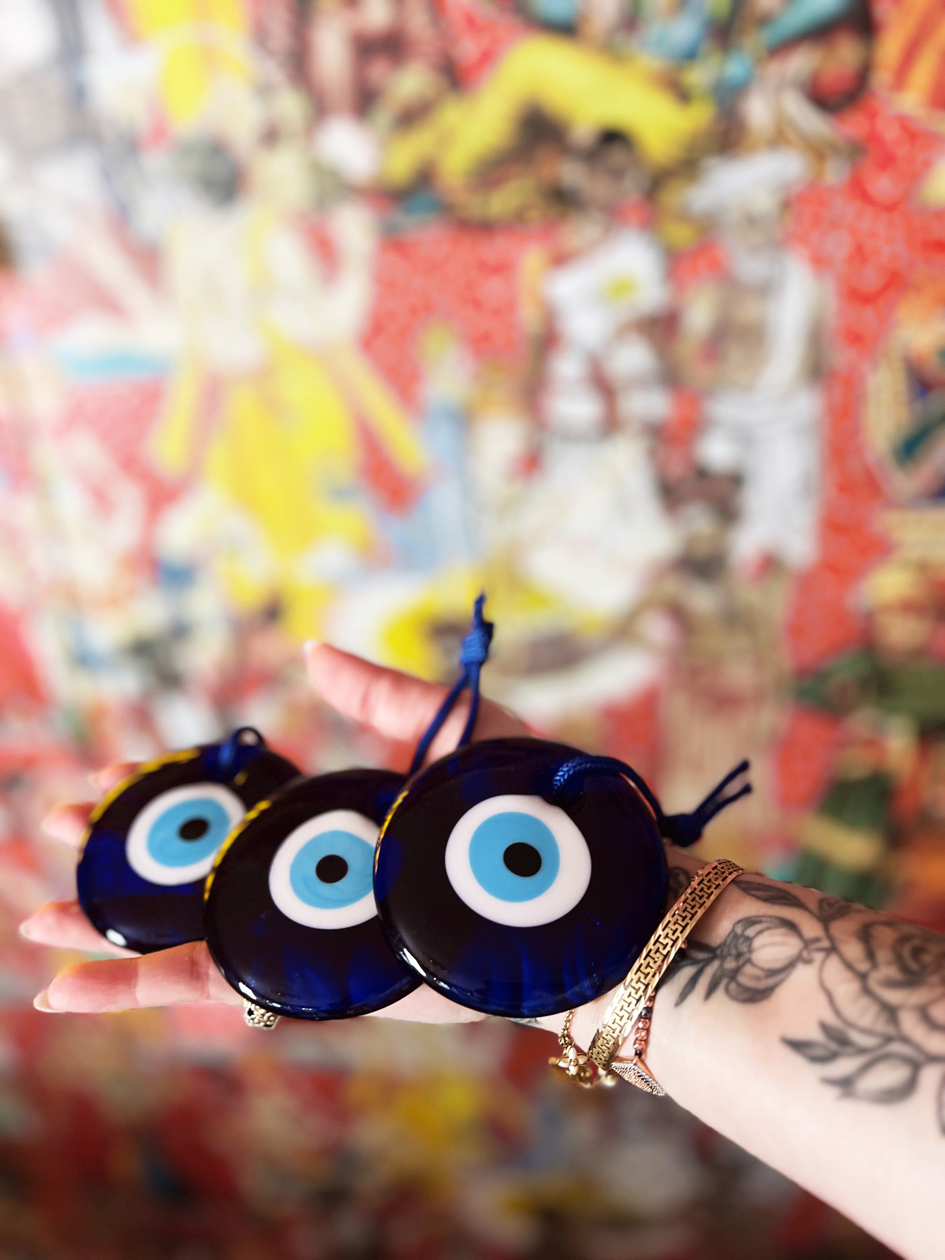 EVIL EYE << PLANT OR CAR HANGING AMULET >>