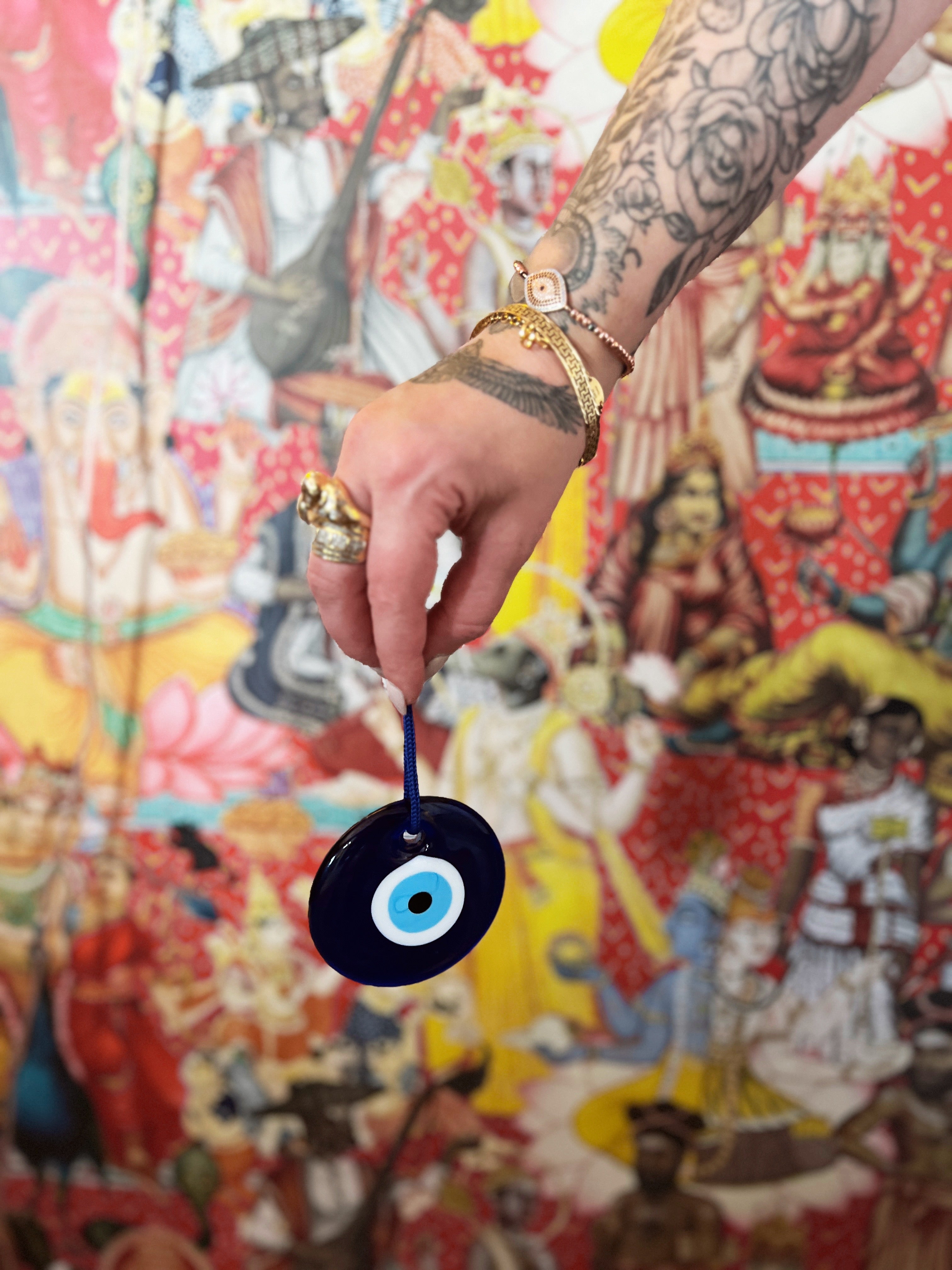 EVIL EYE << PLANT OR CAR HANGING AMULET >>