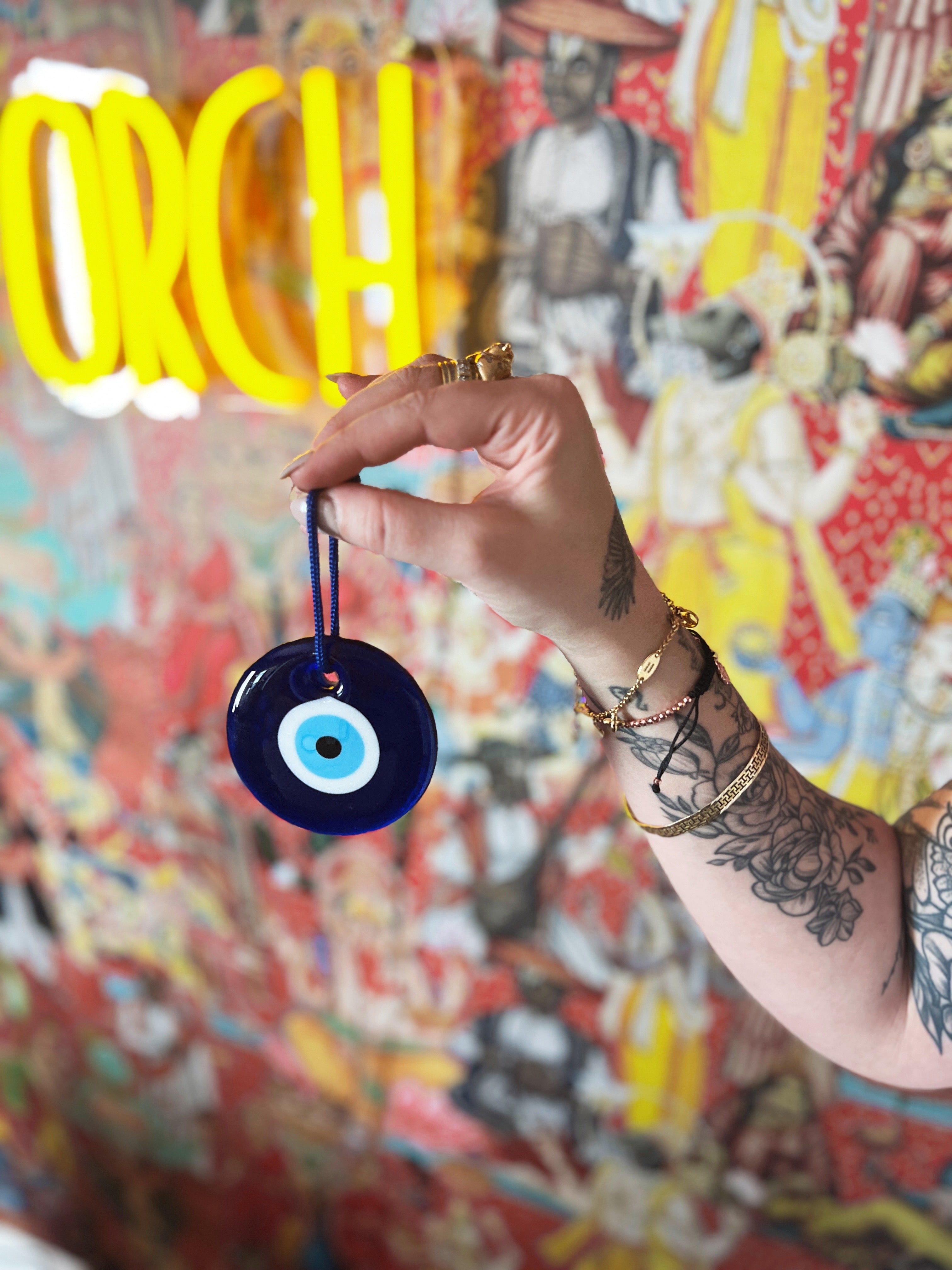 EVIL EYE << PLANT OR CAR HANGING AMULET >>