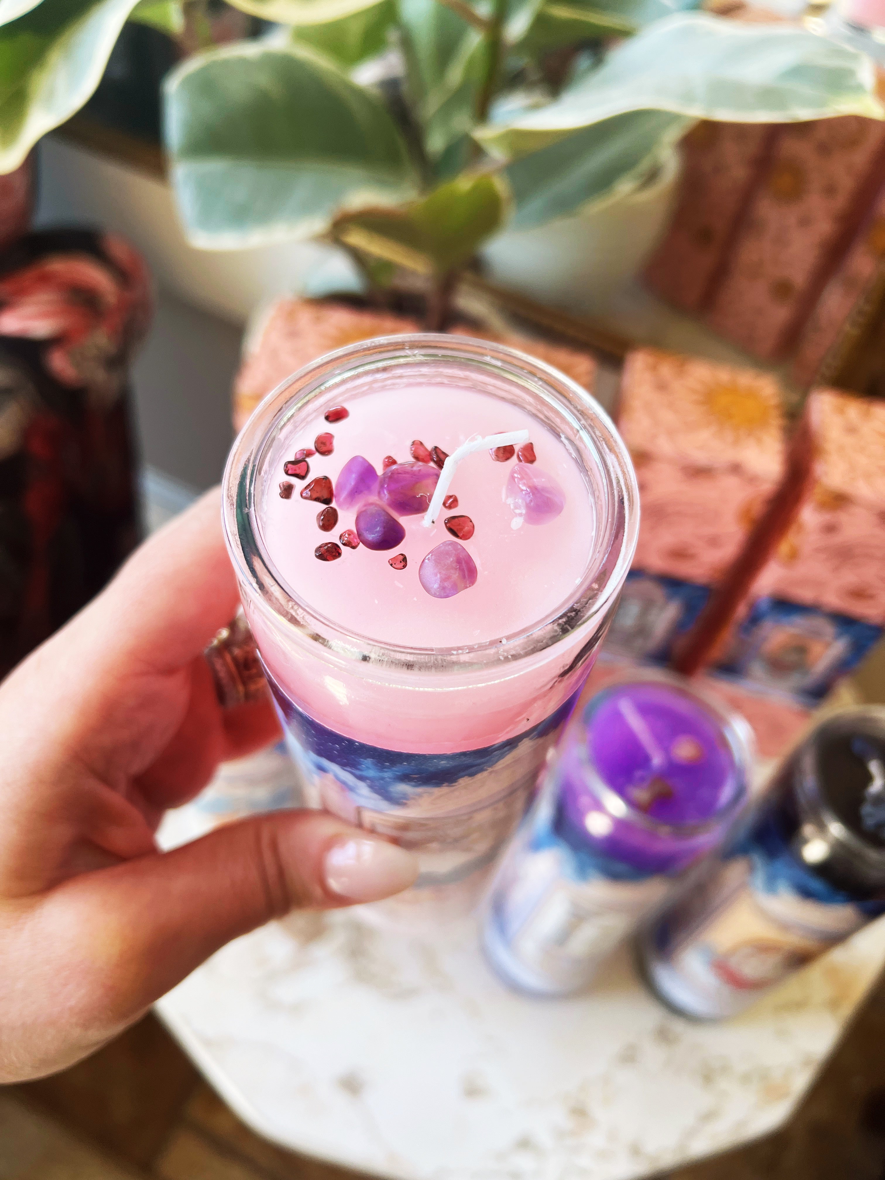 THE AUDACITY<< CRYSTAL TOPPED ALTAR CANDLE >>