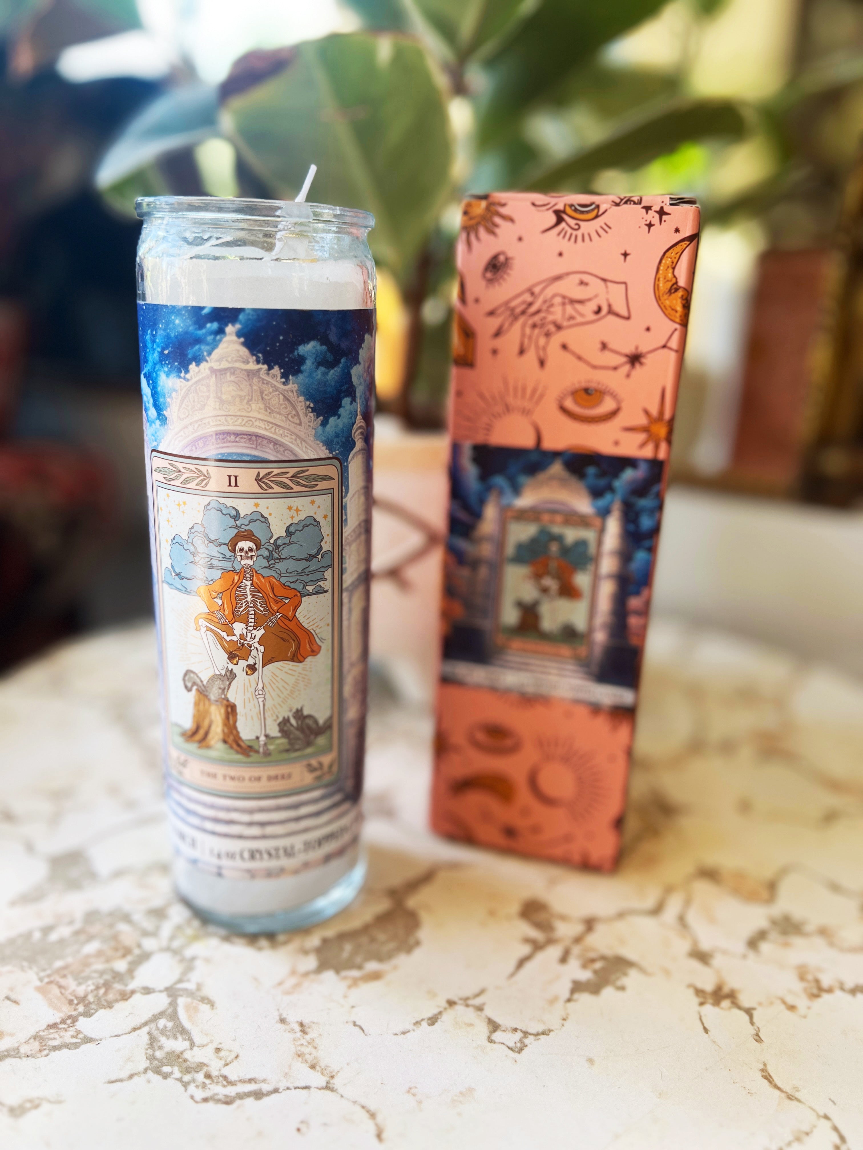 50% OFF DEAL: THE TWO OF DEEZ << CRYSTAL TOPPED ALTAR CANDLE >>