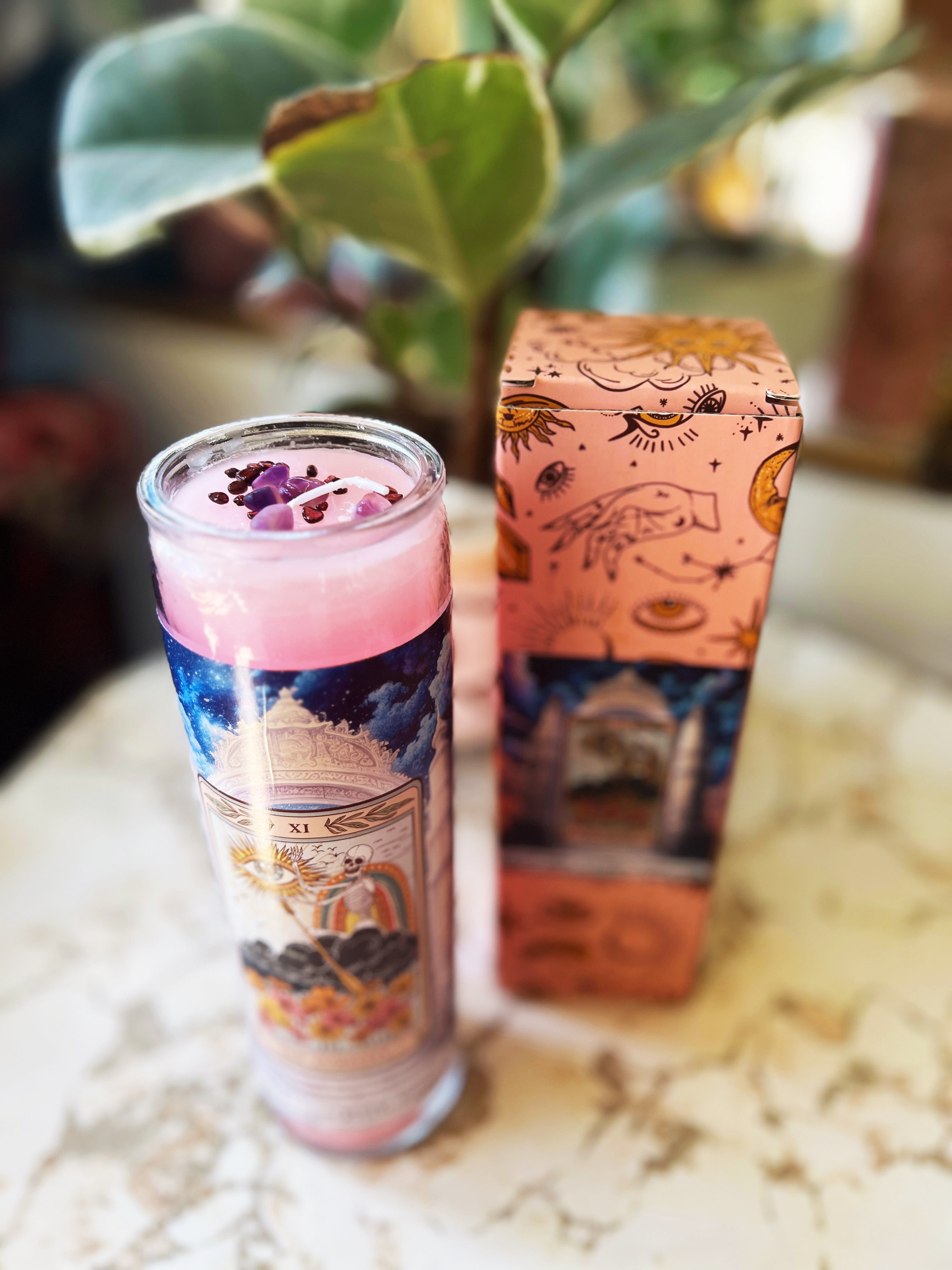 THE AUDACITY<< CRYSTAL TOPPED ALTAR CANDLE >>