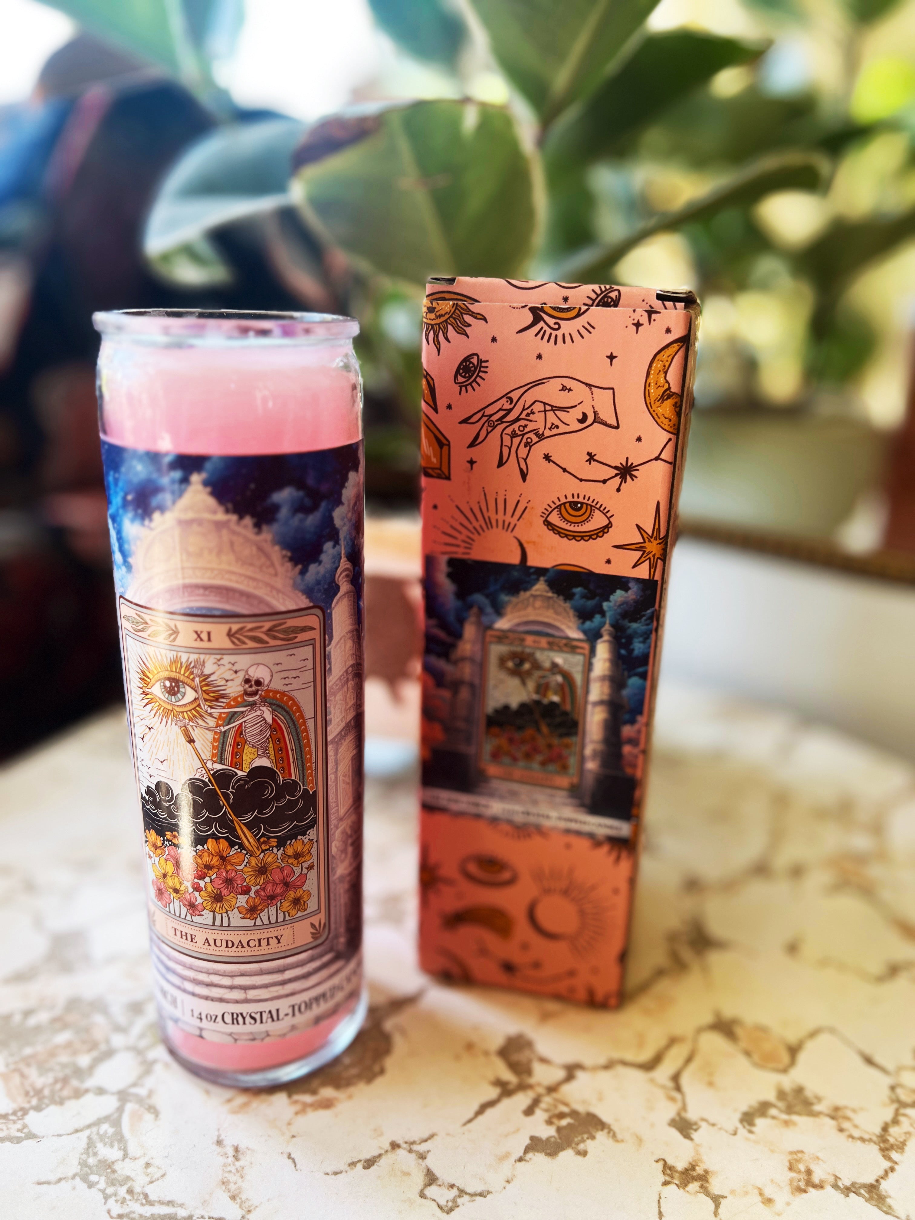 THE AUDACITY<< CRYSTAL TOPPED ALTAR CANDLE >>