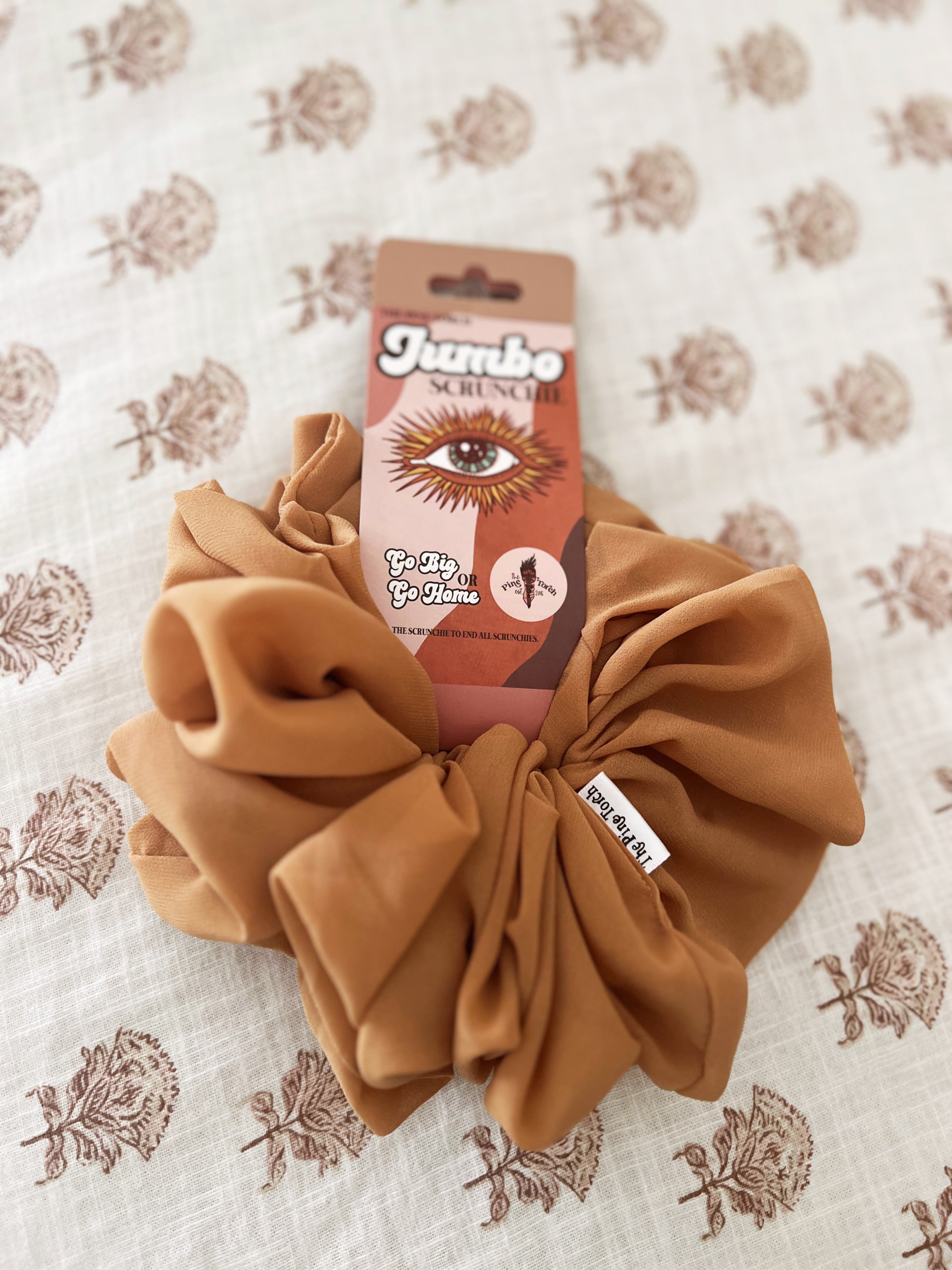 << COYOTE >> CHIFFON JUMBO HAIR SCRUNCHIE