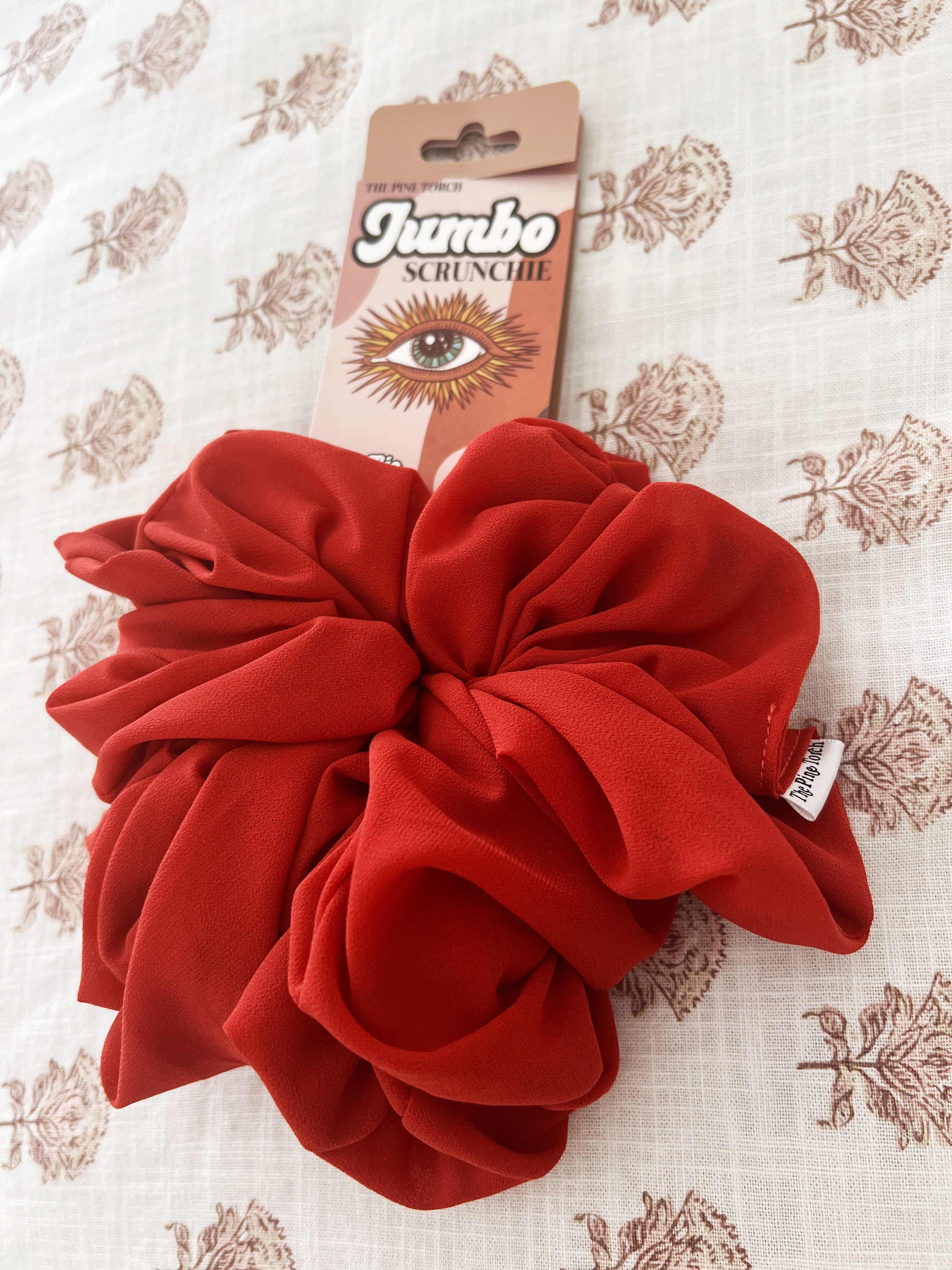 << TERRACOTTA >> CHIFFON JUMBO HAIR SCRUNCHIE