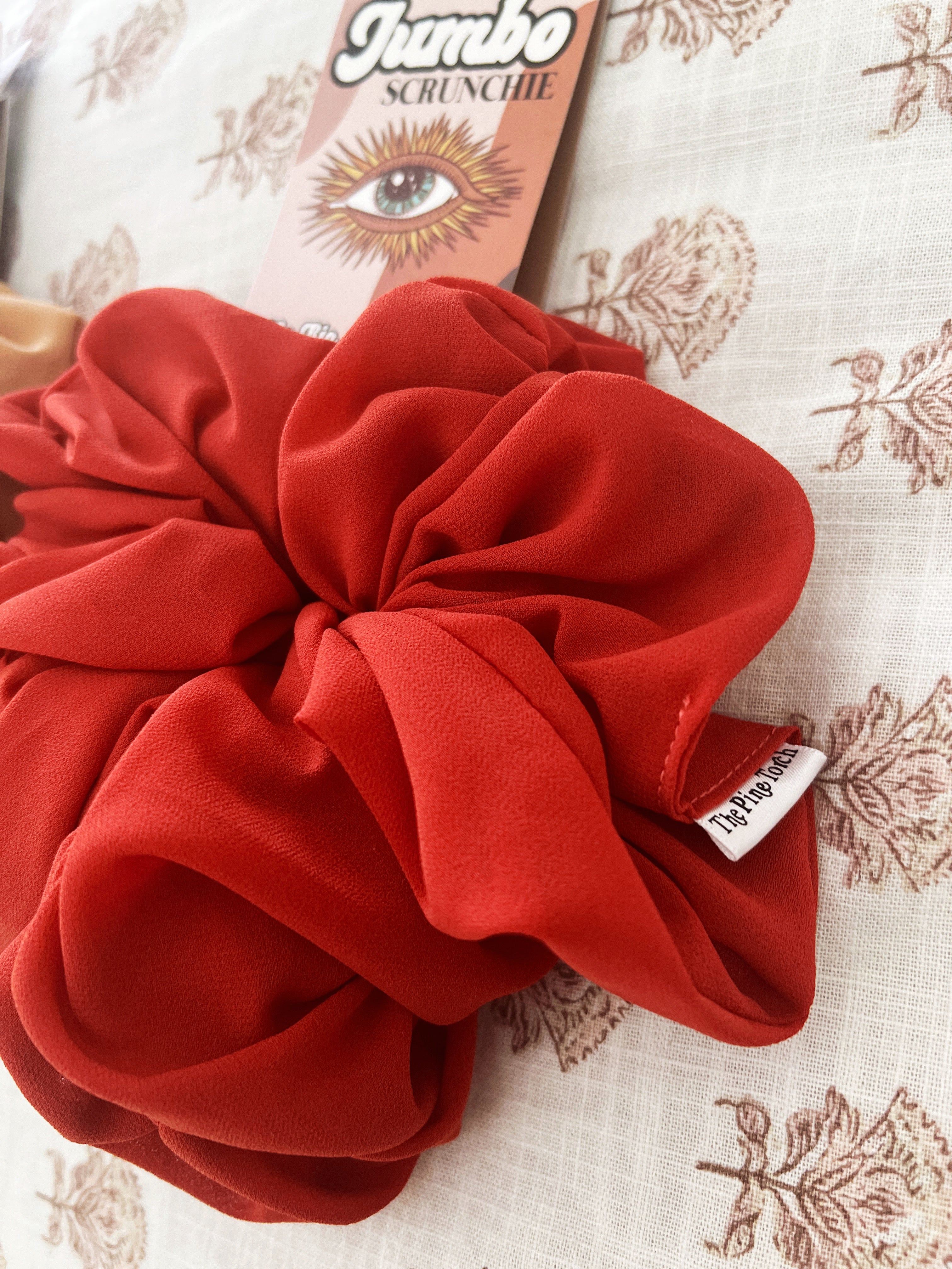 << TERRACOTTA >> CHIFFON JUMBO HAIR SCRUNCHIE