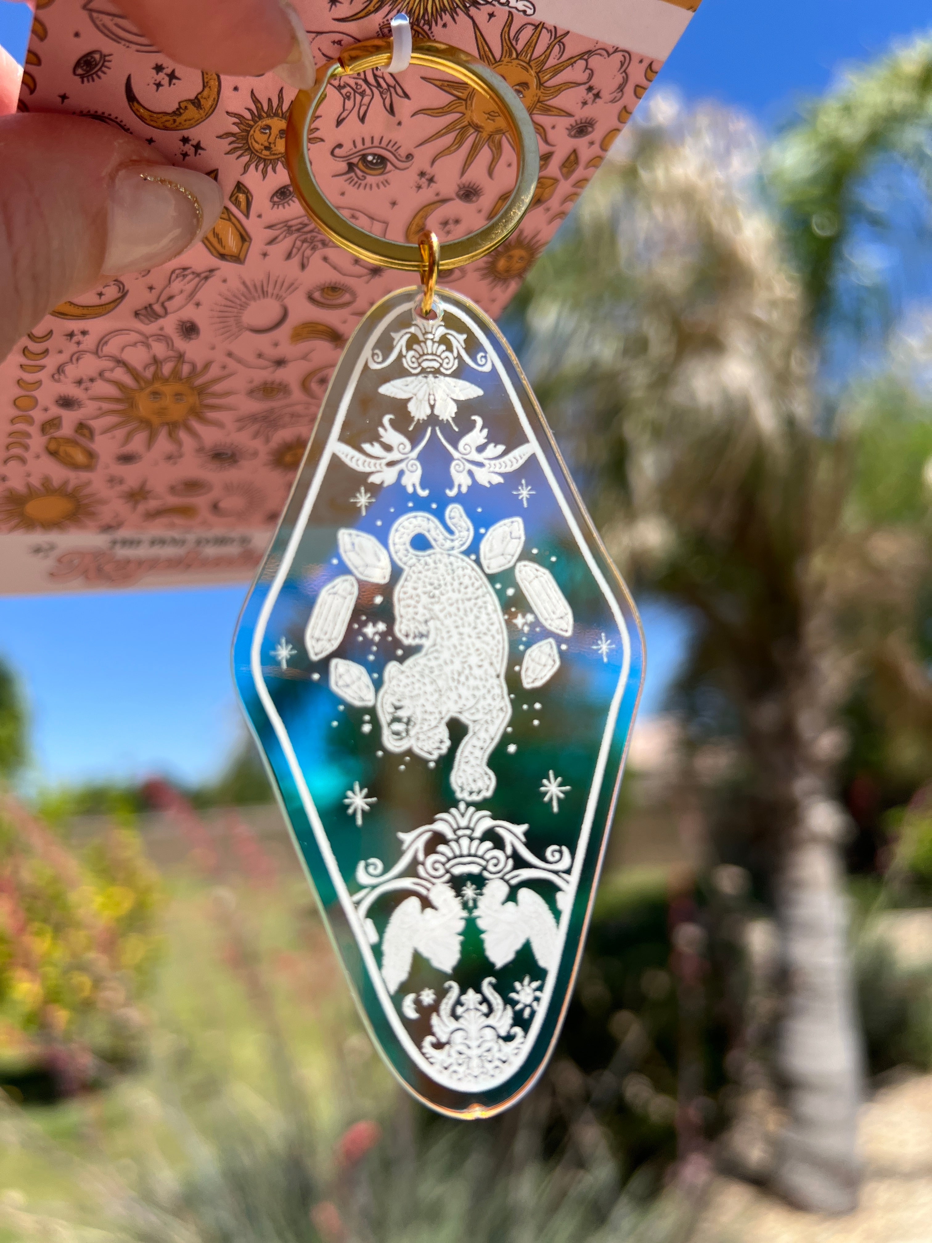 CRYSTAL LEOPARD « HOTEL KEYCHAIN »