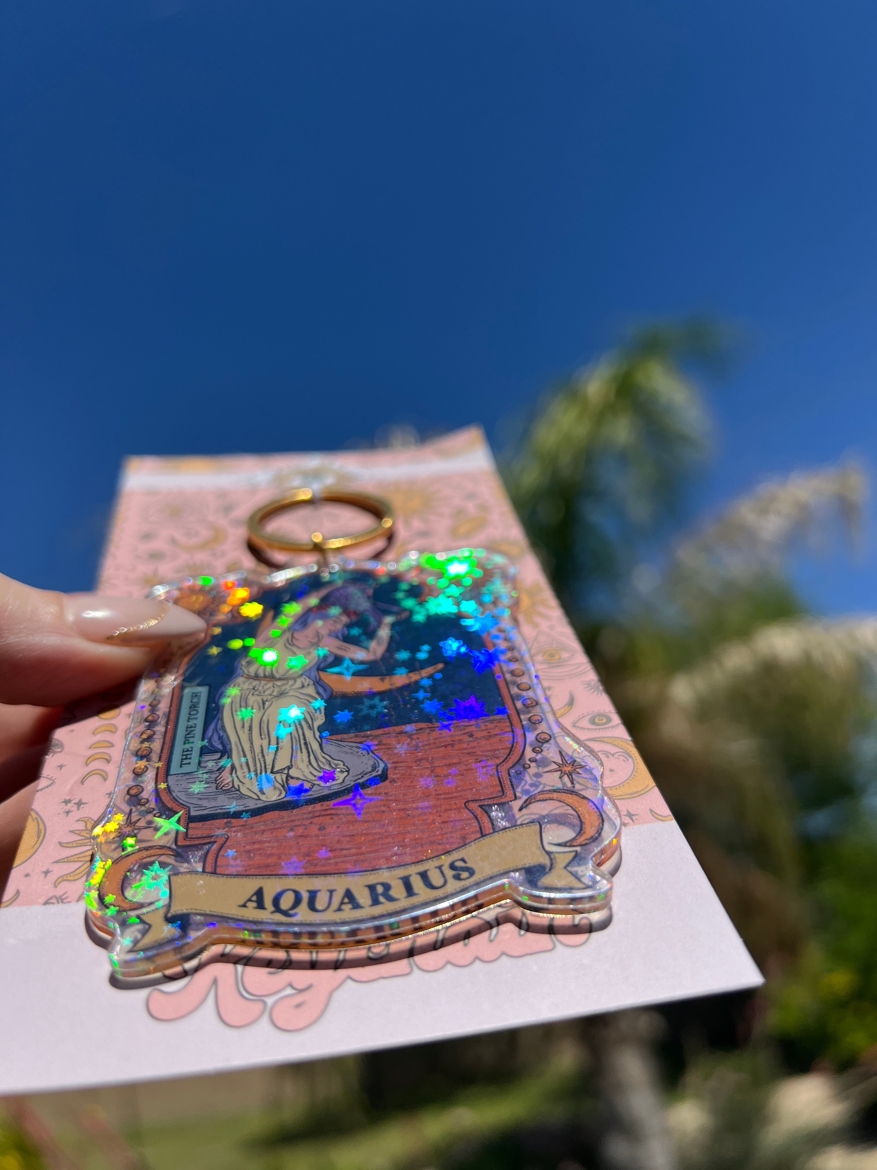 AQUARIUS « HOLOGRAPHIC KEYCHAIN »