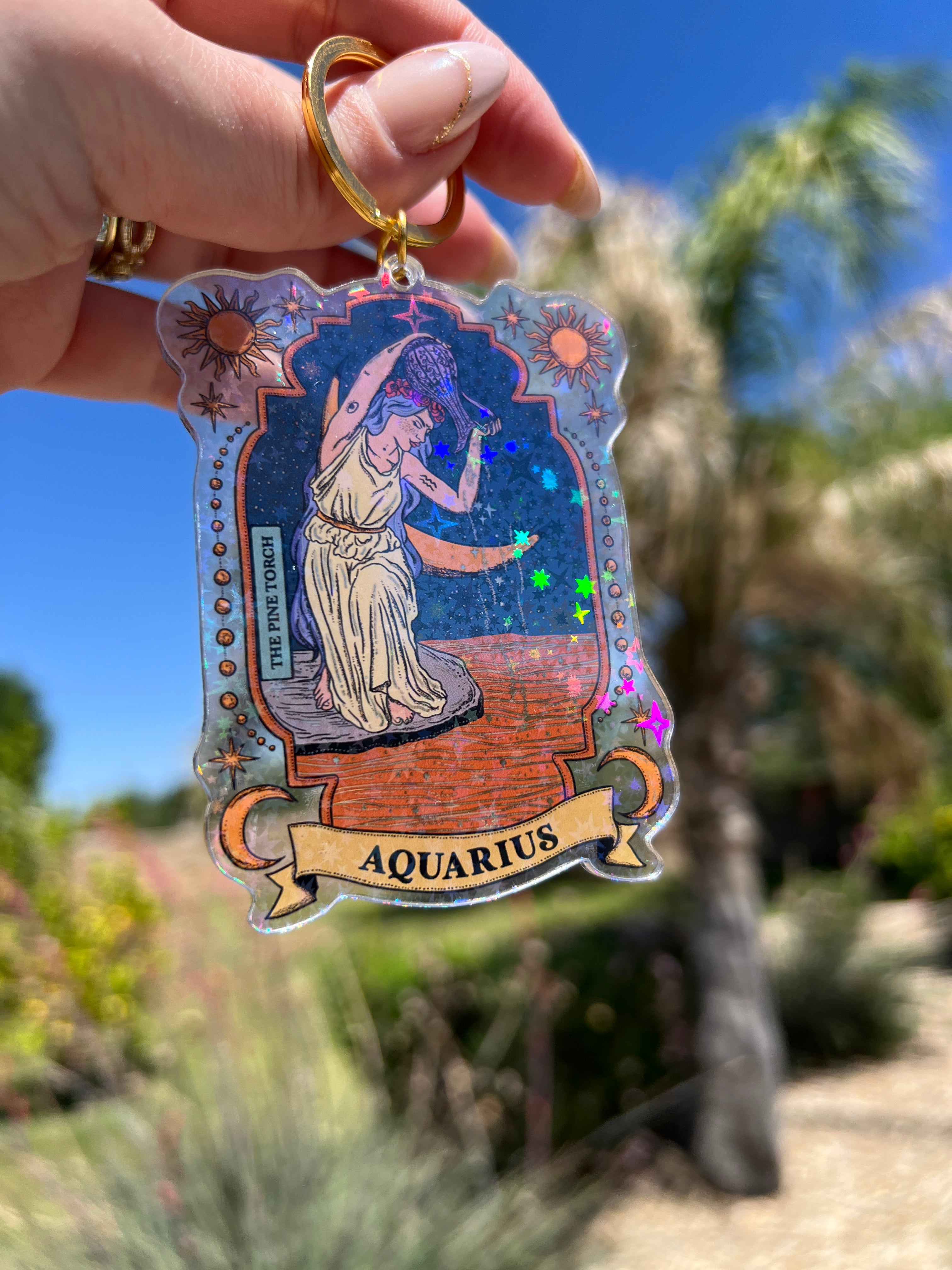 AQUARIUS « HOLOGRAPHIC KEYCHAIN »