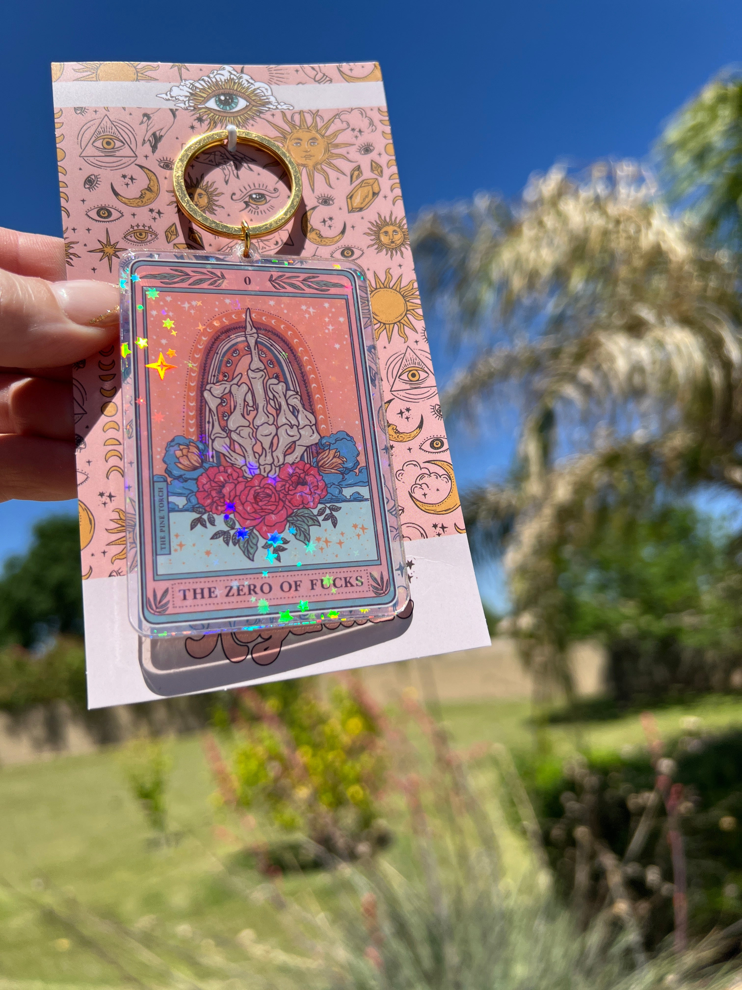 THE ZERO OF F*CKS « HOLOGRAPHIC KEYCHAIN »