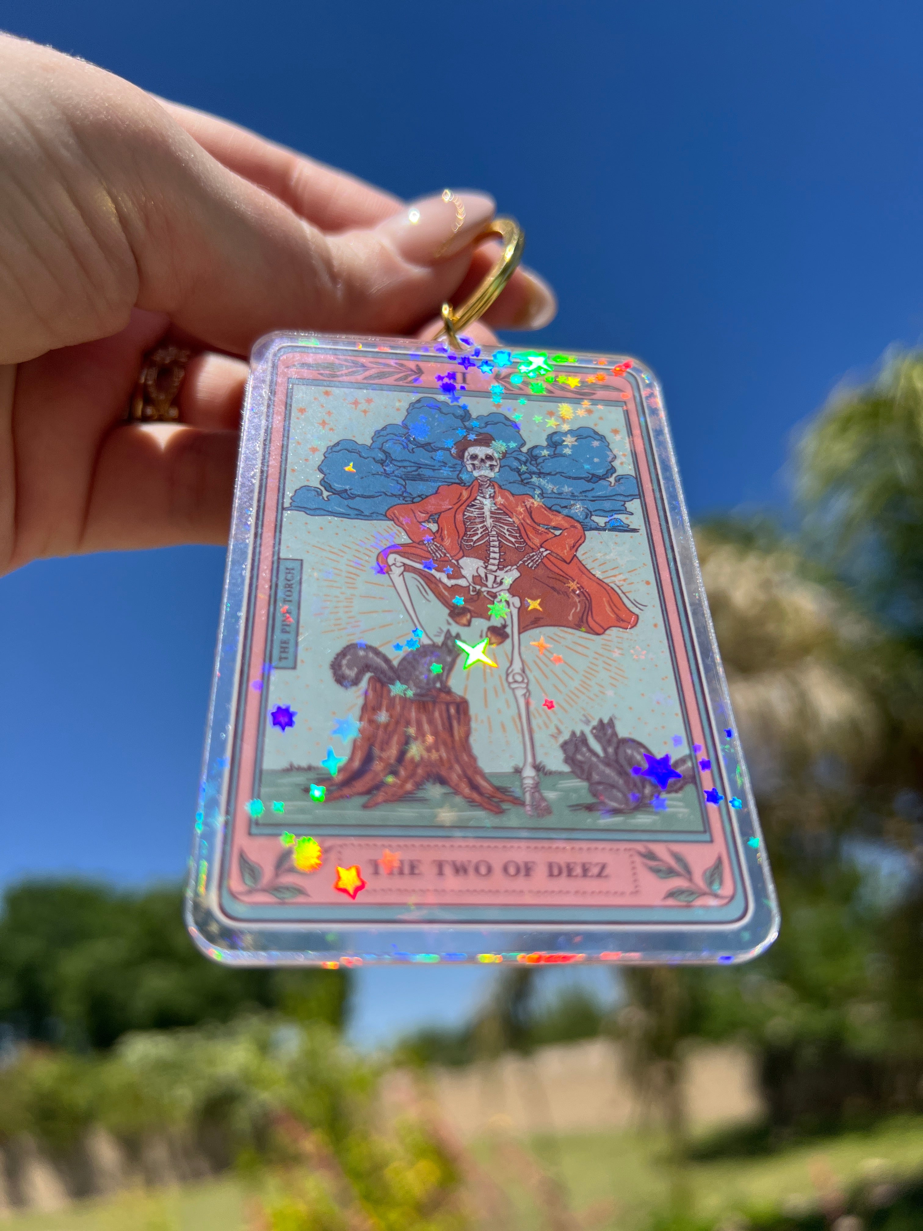 THE TWO OF DEEZ « HOLOGRAPHIC KEYCHAIN »