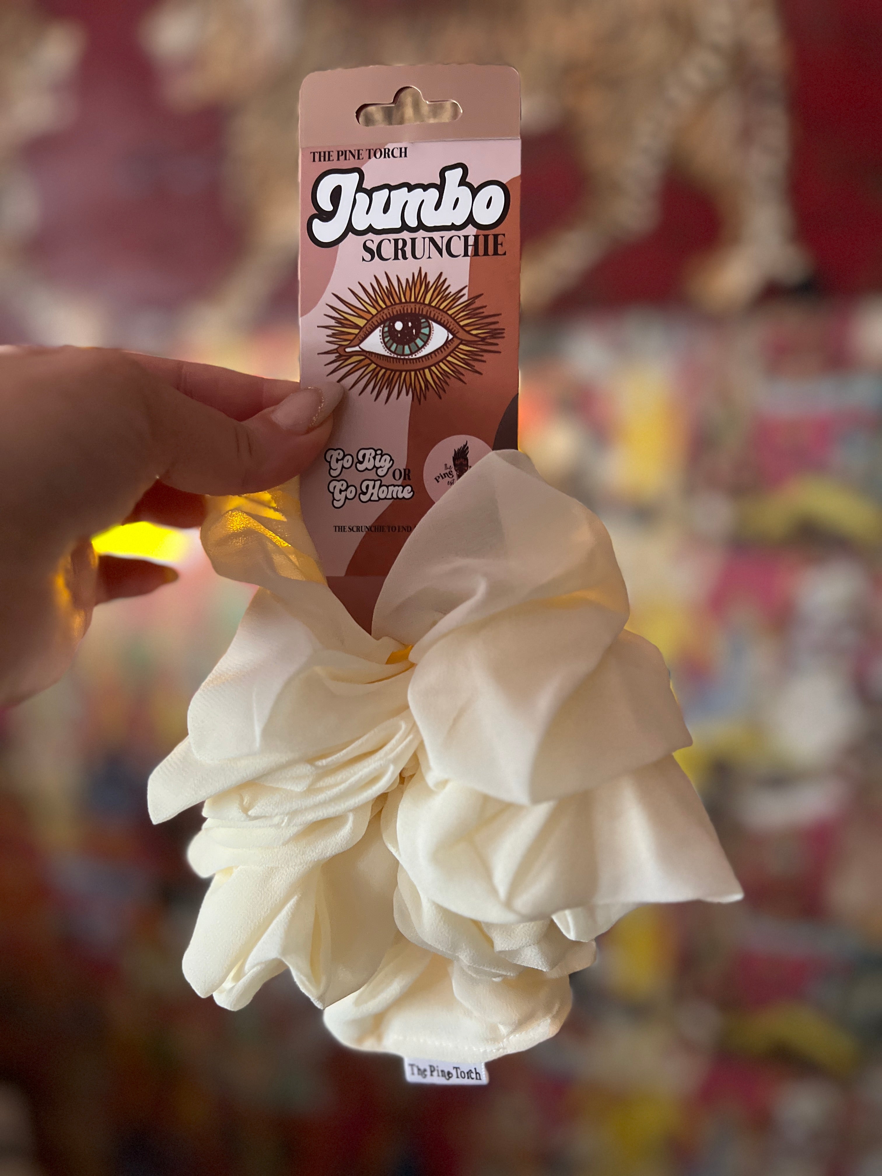 << ASSORTED COLORS >> CHIFFON JUMBO HAIR SCRUNCHIE