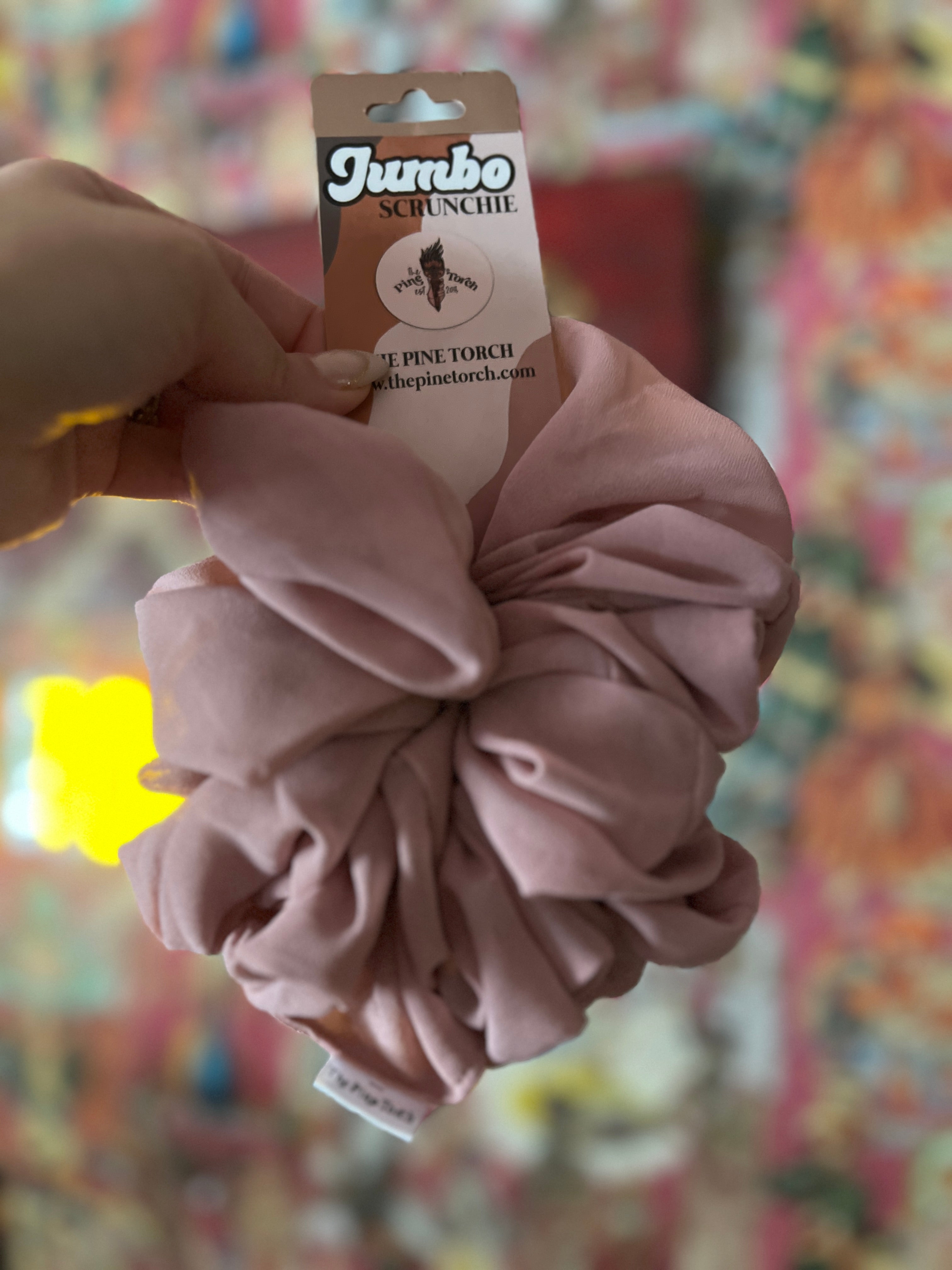 << ASSORTED COLORS >> CHIFFON JUMBO HAIR SCRUNCHIE