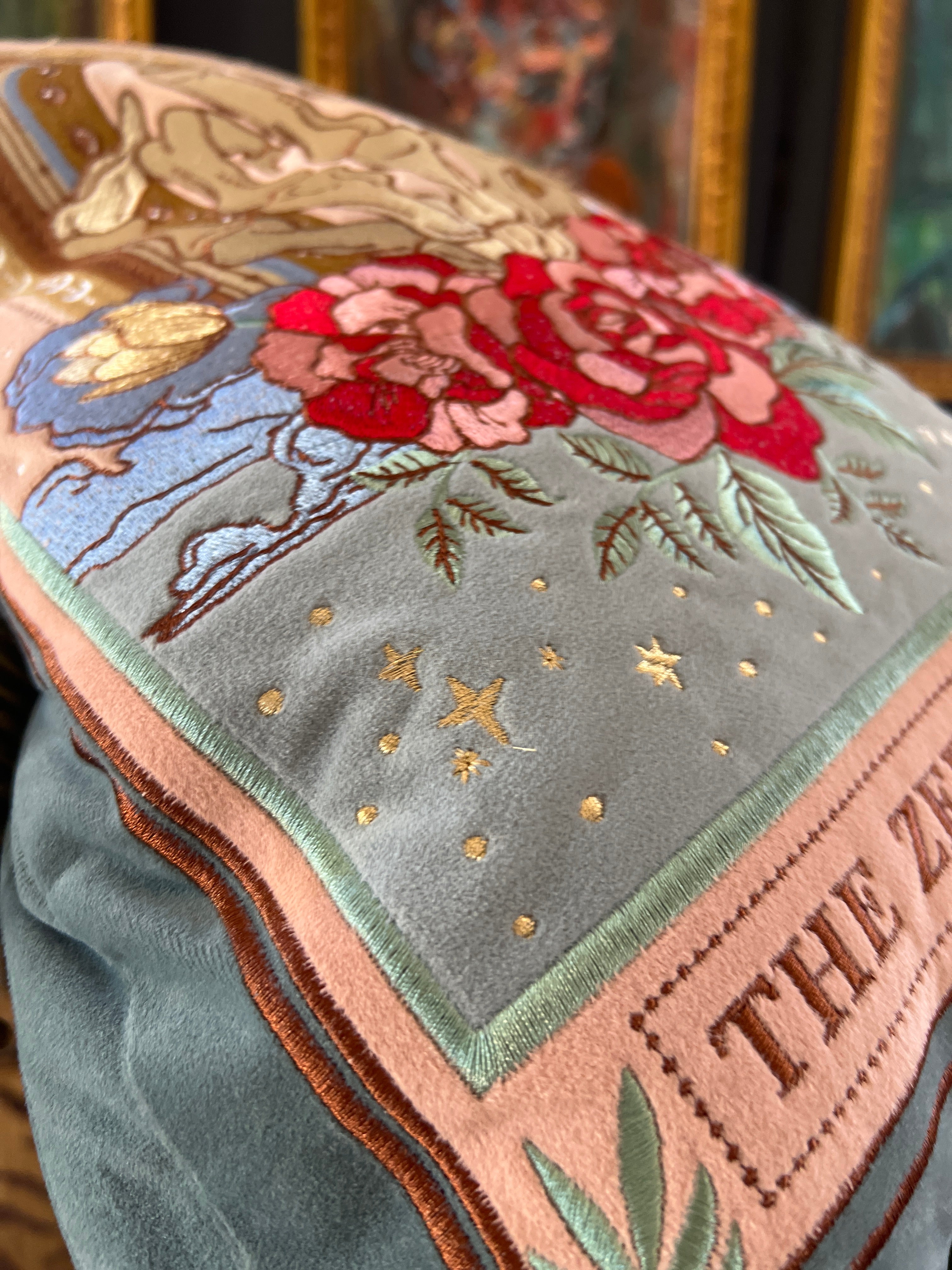 << THE ZERO OF F*CKS >> OVERSIZED PLUSH EMBROIDERED PILLOW