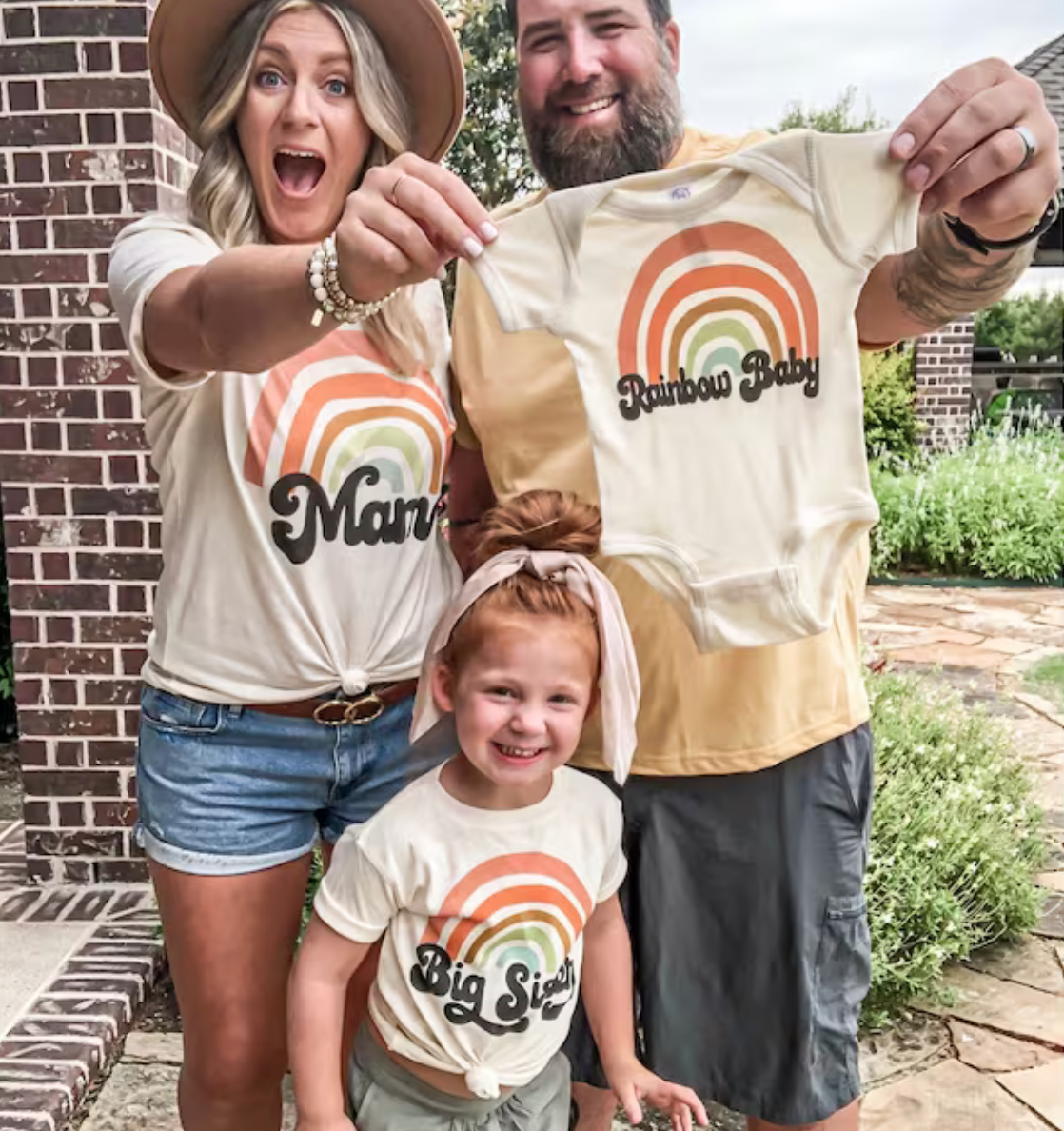 « BIG SISTER RETRO RAINBOW » KID'S TEE