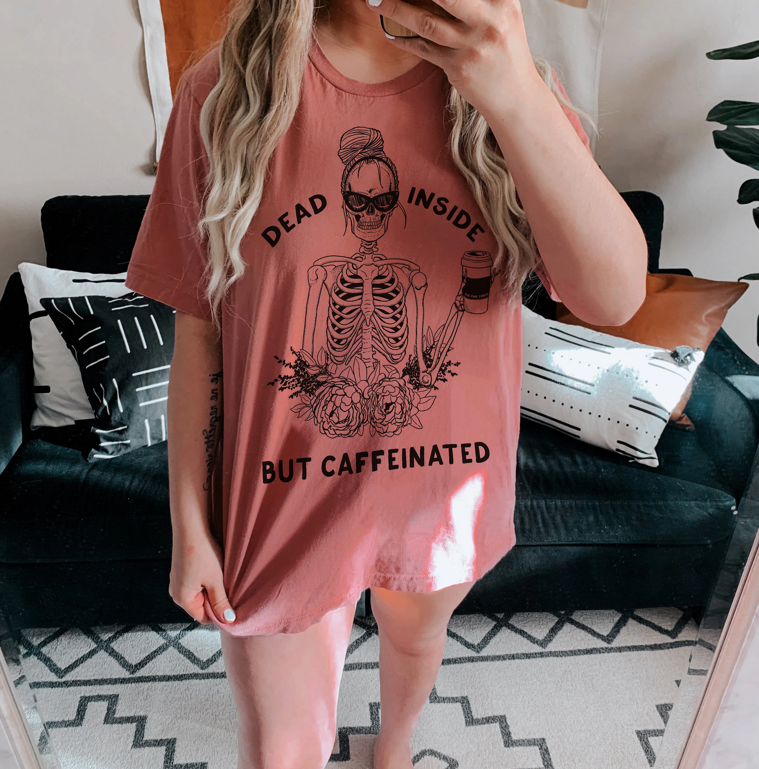 DEAD INSIDE BUT CAFFEINATED // UNISEX TEE