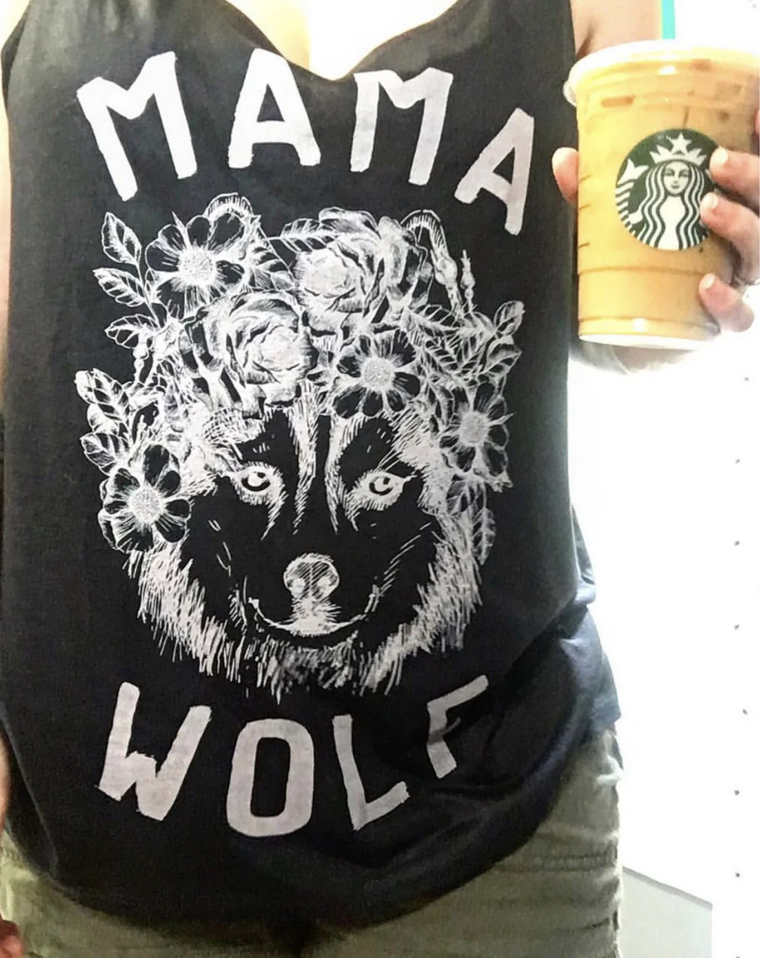 MAMA WOLF // FLOWY RACERBACK TANK