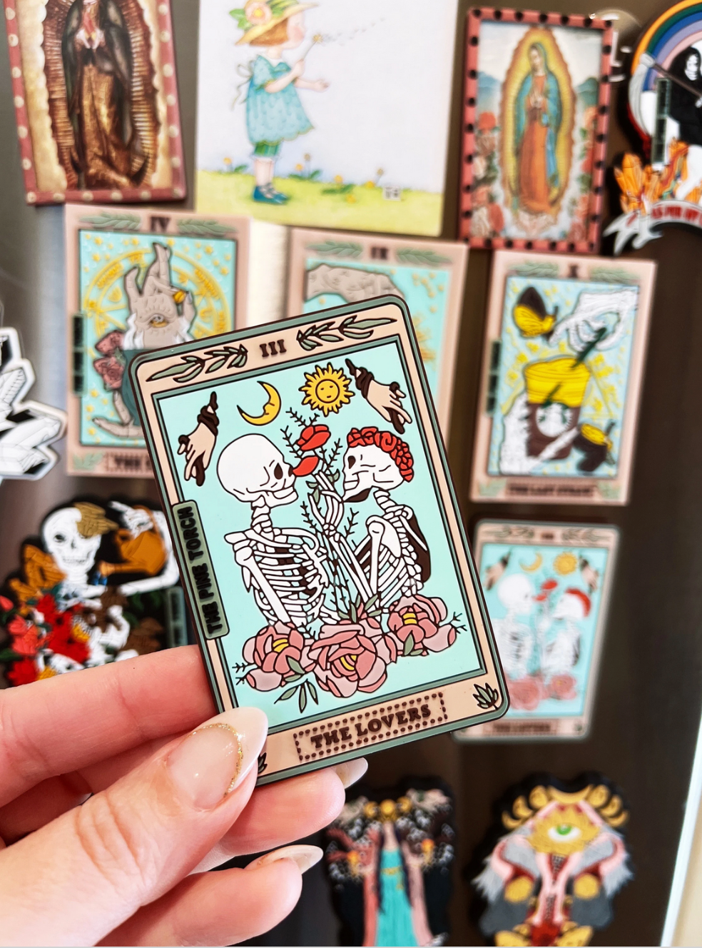 THE LOVERS TAROT « SOFT RUBBER 3D MAGNET » (Different borders)