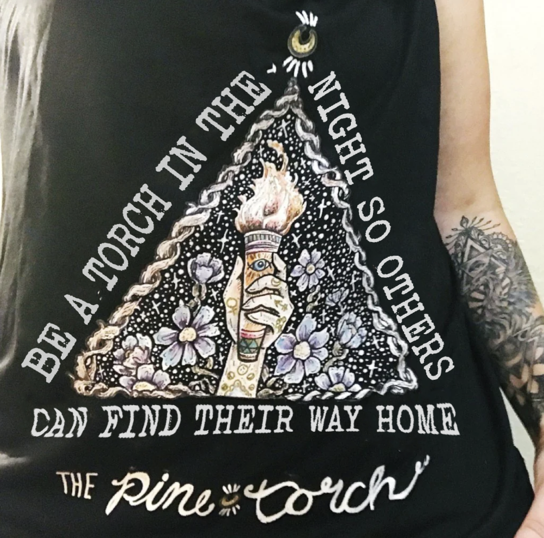 BE A TORCH - PINE TORCH SIGNATURE // FLOWY RACERBACK TANK