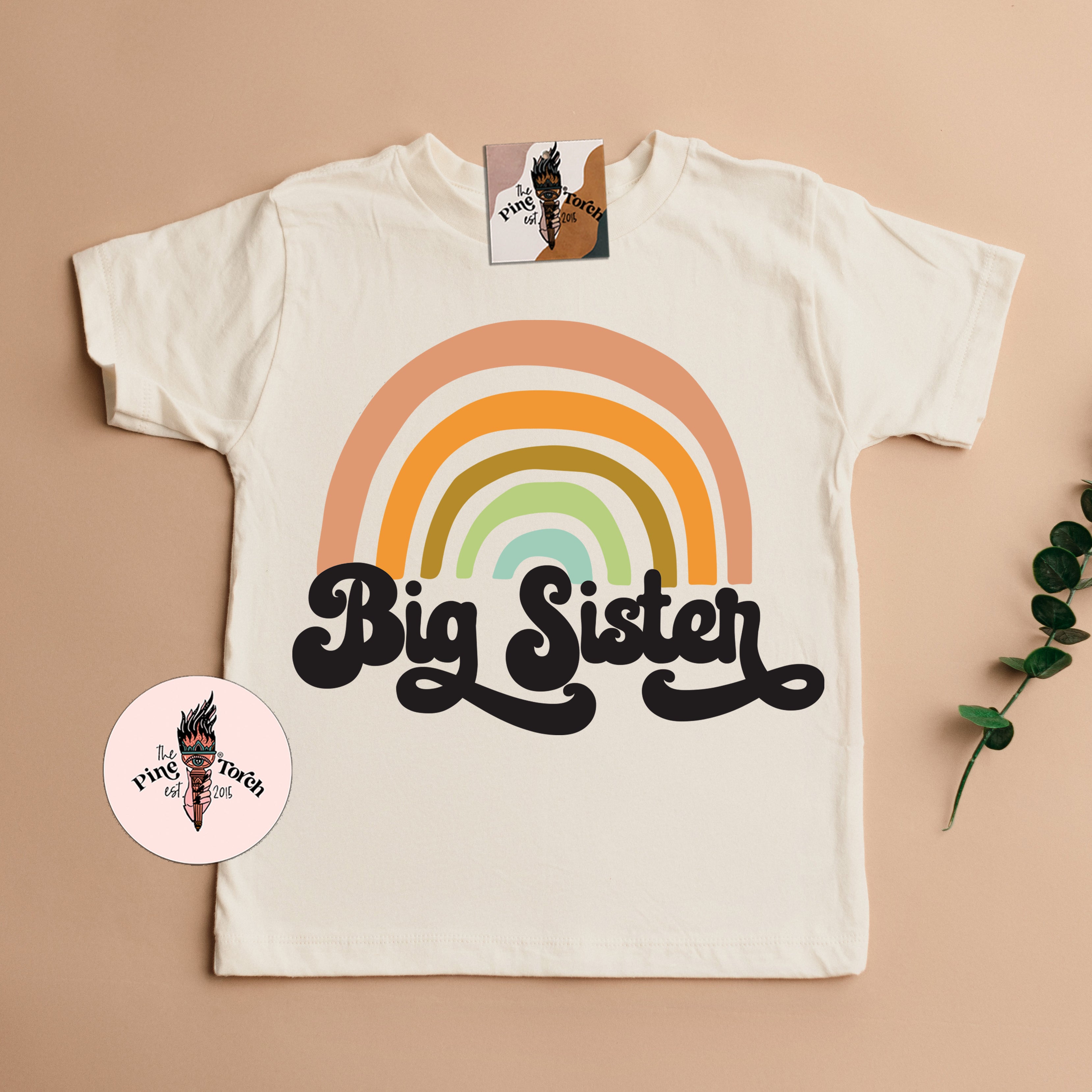 « BIG SISTER RETRO RAINBOW » KID'S TEE